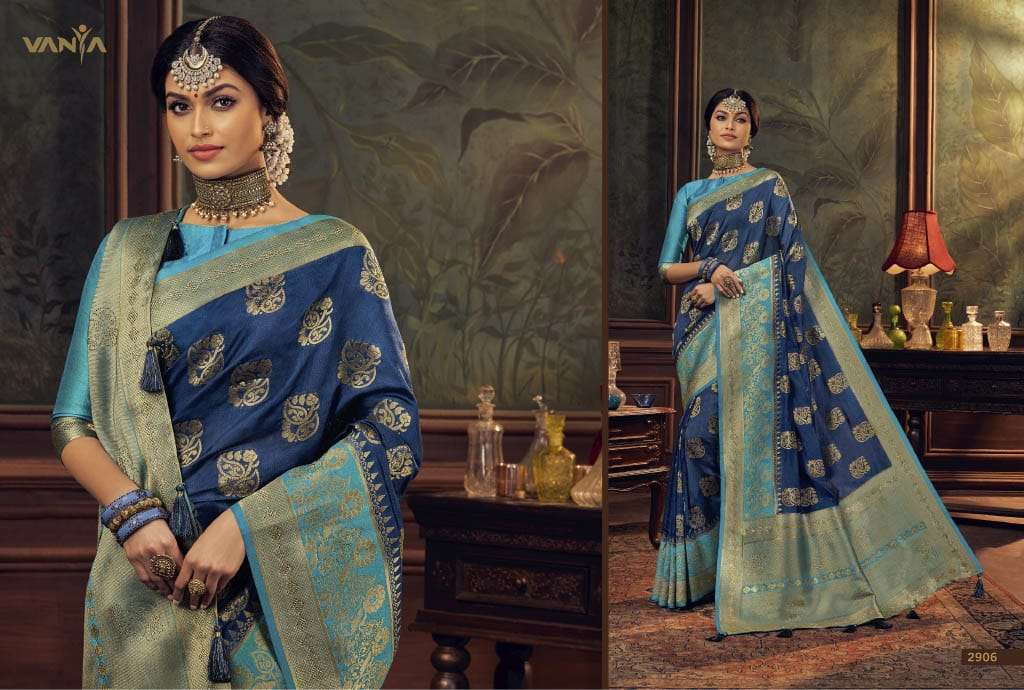 VANYA VOL-19 BY VANYA 2901 TO 2911 SERIES INDIAN TRADITIONAL WEAR COLLECTION BEAUTIFUL STYLISH FANCY COLORFUL PARTY WEAR & OCCASIONAL WEAR SILK SAREES AT WHOLESALE PRICE