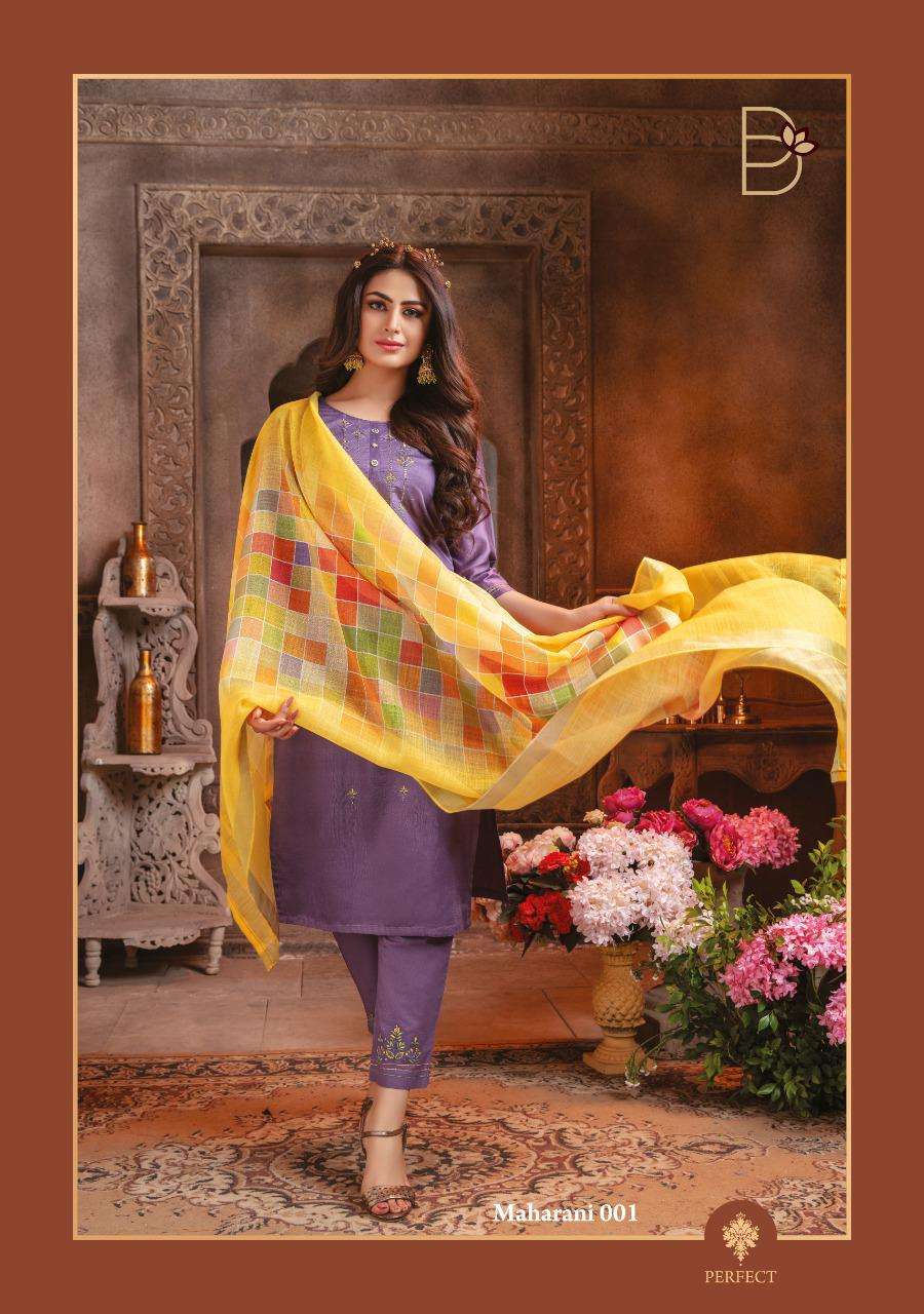 MAHARANI BY BENBAA 001 TO 008 SERIES BEAUTIFUL SUITS COLORFUL STYLISH FANCY CASUAL WEAR & ETHNIC WEAR CHANDERI SILK WITH THREAD WORK DRESSES AT WHOLESALE PRICE