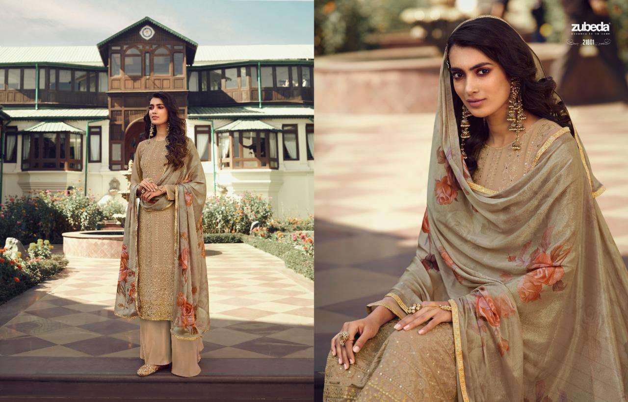 AVANTIKA VOL-2 BY ZUBEDA 21801 TO 21806 SERIES DESIGNER SUITS COLLECTION BEAUTIFUL STYLISH FANCY COLORFUL PARTY WEAR & OCCASIONAL WEAR REAL GEORGETTE EMBROIDERED DRESSES AT WHOLESALE PRICE