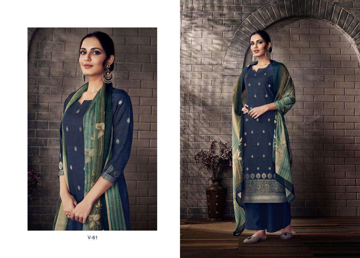 AANYA BY VARINA 61 TO 67 SERIES BEAUTIFUL SUITS COLORFUL STYLISH FANCY CASUAL WEAR & ETHNIC WEAR BANARASI JACQUARD WITH HANDWORK DRESSES AT WHOLESALE PRICE