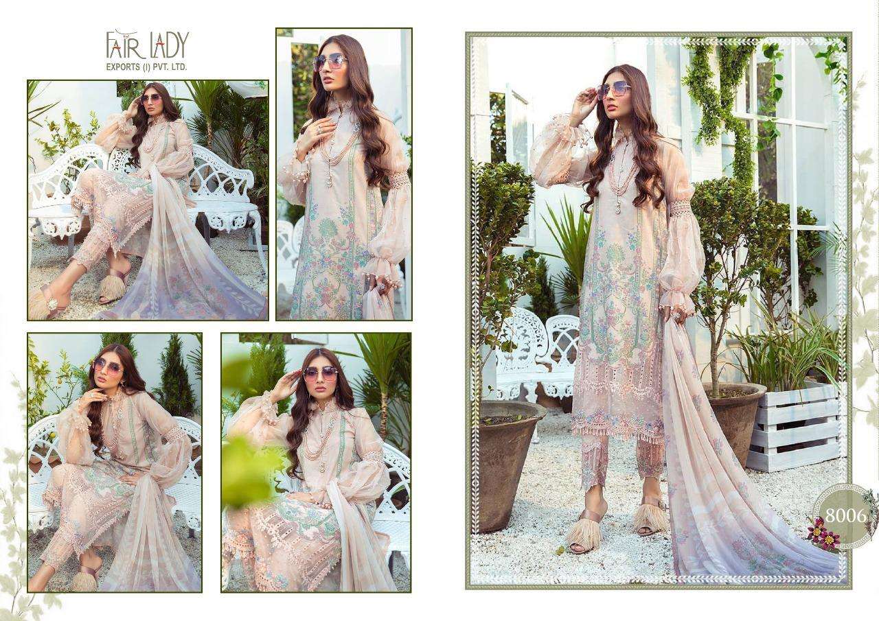 MARIA.B. BY FAIR LADY 8001 TO 8007 SERIES DESIGNER FESTIVE PAKISTANI SUITS COLLECTION BEAUTIFUL STYLISH FANCY COLORFUL PARTY WEAR & OCCASIONAL WEAR PURE JAM SATIN DIGITAL PRINT WITH EMBROIDERED DRESSES AT WHOLESALE PRICE