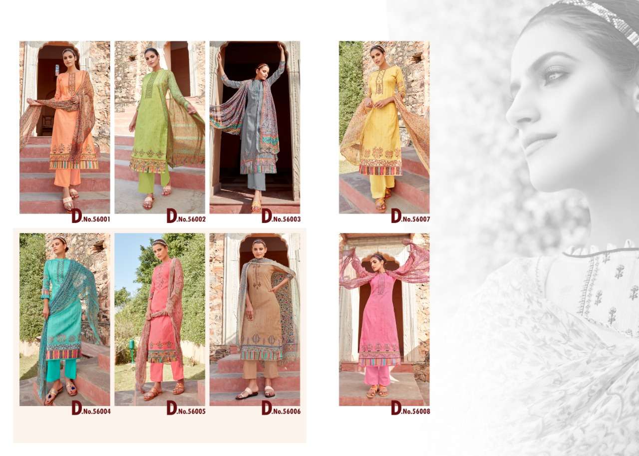 HELIOUS BY ANKIT TEXTILE 56001 TO 56008 SERIES BEAUTIFUL SUITS COLORFUL STYLISH FANCY CASUAL WEAR & ETHNIC WEAR PURE JAM COTTON DIGITAL PRINT WITH EMBROIDERY WORK DRESSES AT WHOLESALE PRICE