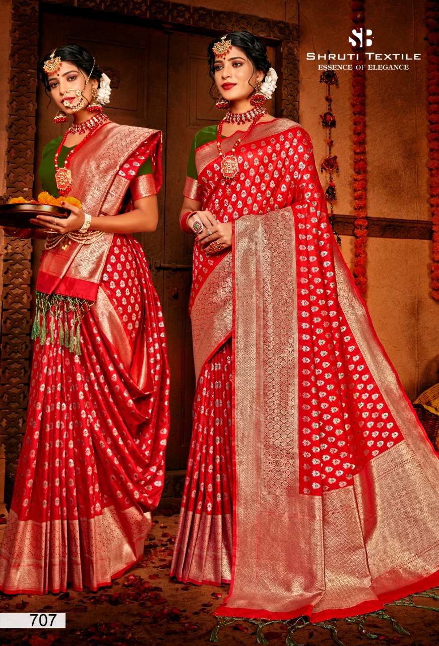 SHRUTI 700 SERIES BY SHRUTI 701 TO 712 SERIES INDIAN TRADITIONAL WEAR COLLECTION BEAUTIFUL STYLISH FANCY COLORFUL PARTY WEAR & OCCASIONAL WEAR SOFT SILK SAREES AT WHOLESALE PRICE