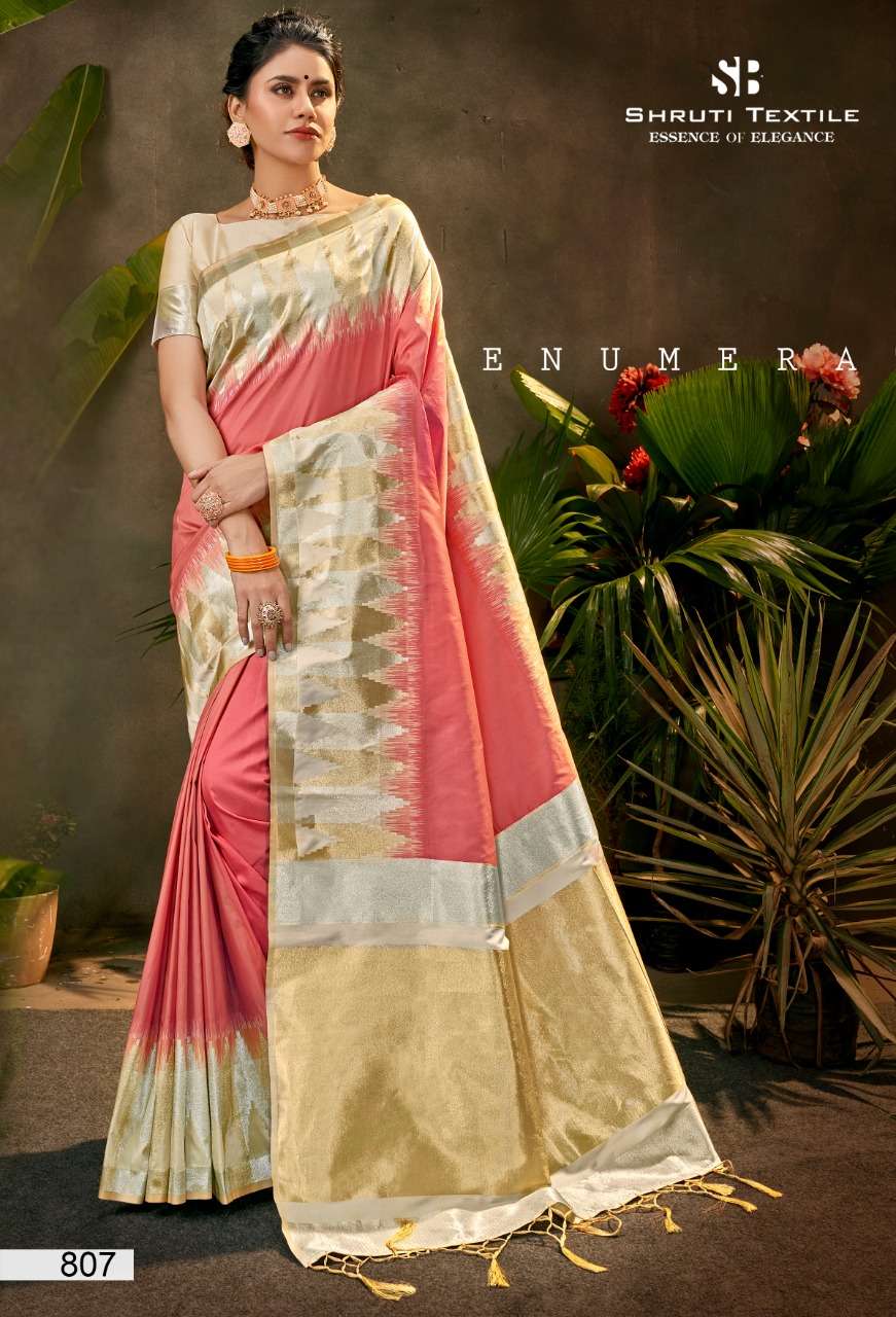 SHRUTI 800 SERIES BY SHRUTI 801 TO 812 SERIES INDIAN TRADITIONAL WEAR COLLECTION BEAUTIFUL STYLISH FANCY COLORFUL PARTY WEAR & OCCASIONAL WEAR SOFT SILK SAREES AT WHOLESALE PRICE