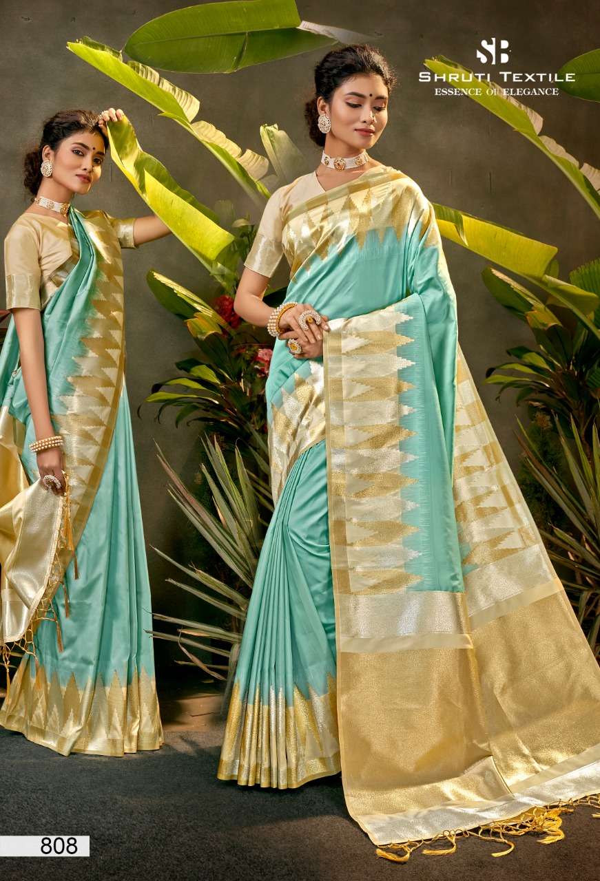 SHRUTI 800 SERIES BY SHRUTI 801 TO 812 SERIES INDIAN TRADITIONAL WEAR COLLECTION BEAUTIFUL STYLISH FANCY COLORFUL PARTY WEAR & OCCASIONAL WEAR SOFT SILK SAREES AT WHOLESALE PRICE
