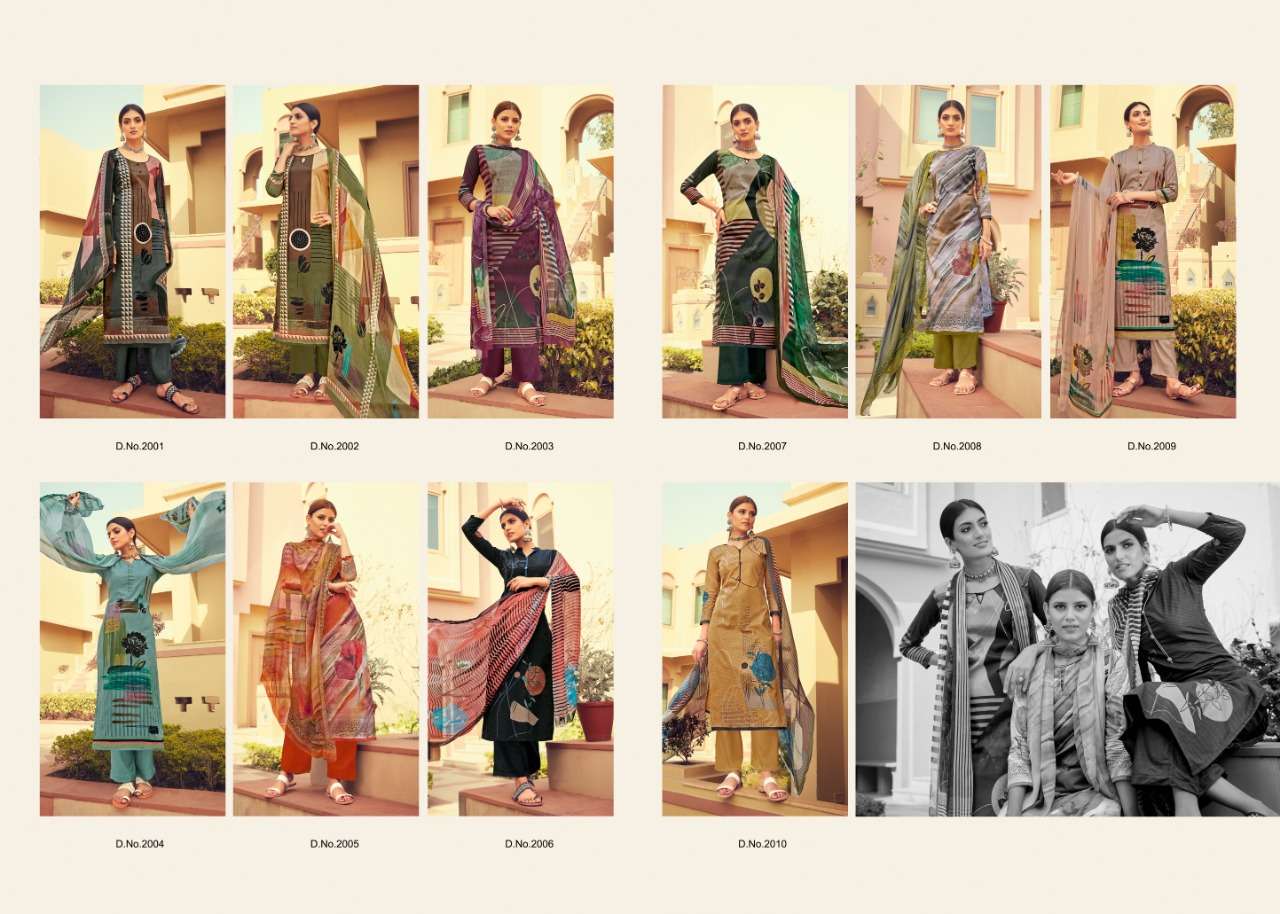 MUDRA BY AAHANA 2001 TO 2010 SERIES BEAUTIFUL SUITS COLORFUL STYLISH FANCY CASUAL WEAR & ETHNIC WEAR PURE HEAVY CAMBRIC COTTON DIGITAL PRINT WITH SWAROVSKI WORK DRESSES AT WHOLESALE PRICE