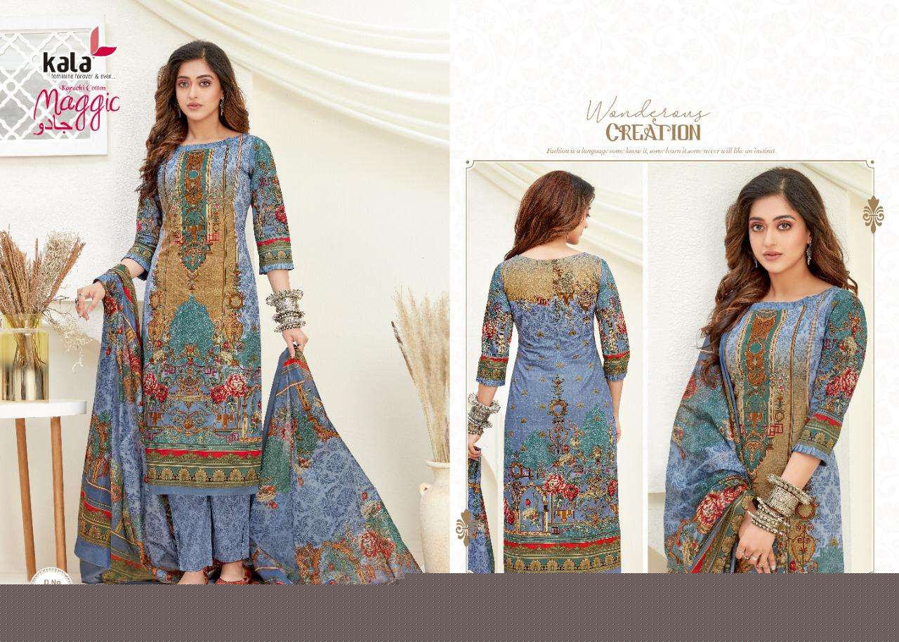 MAGIC VOL-14 BY KALA 2901 TO 2912 SERIES BEAUTIFUL SUITS COLORFUL STYLISH FANCY CASUAL WEAR & ETHNIC WEAR PURE COTTON DRESSES AT WHOLESALE PRICE