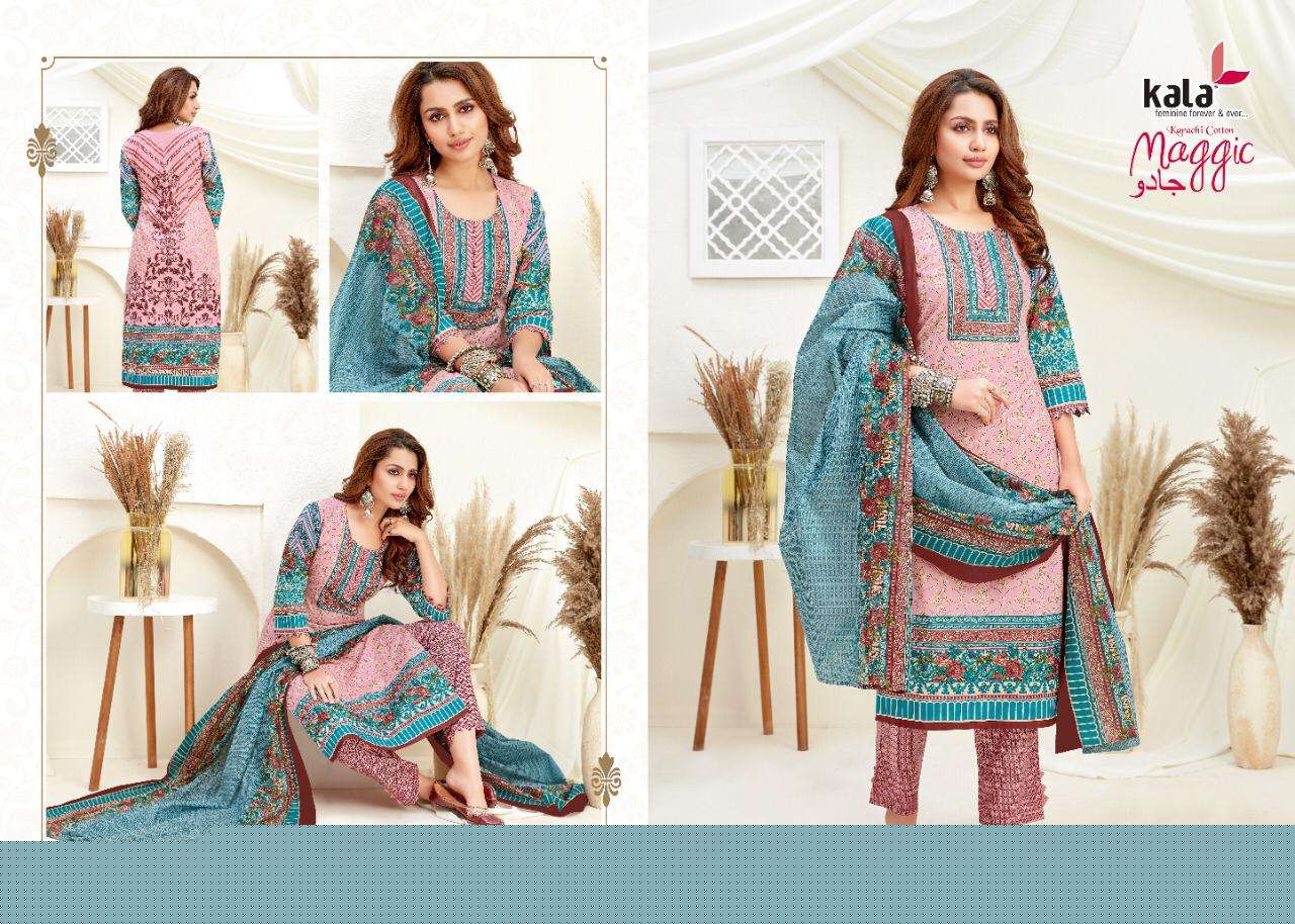 MAGIC VOL-14 BY KALA 2901 TO 2912 SERIES BEAUTIFUL SUITS COLORFUL STYLISH FANCY CASUAL WEAR & ETHNIC WEAR PURE COTTON DRESSES AT WHOLESALE PRICE