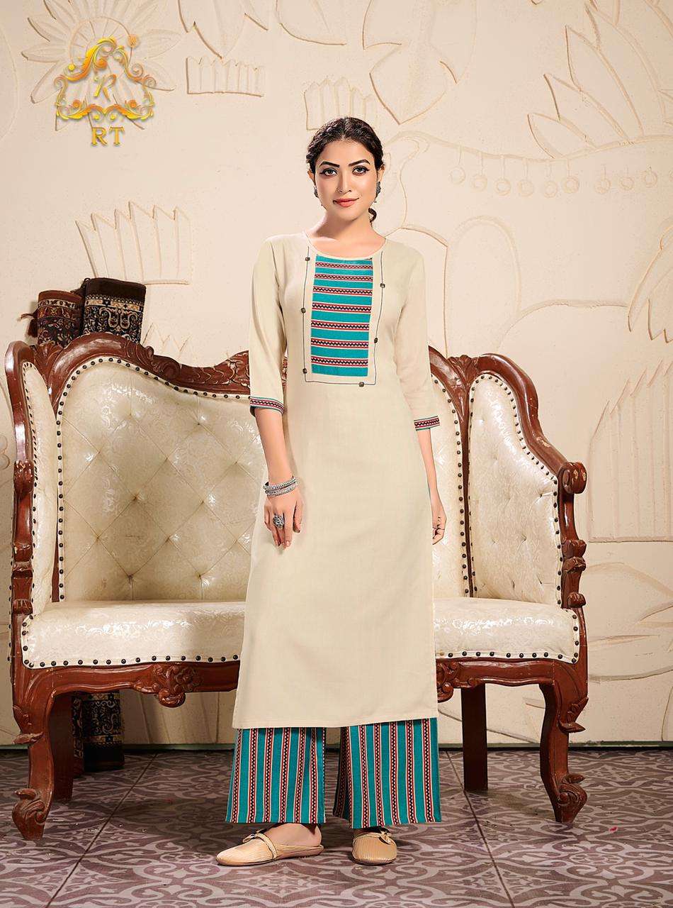 PLAZZO QUEEN VOL-10 BY RT 4055 TO 4060 SERIES DESIGNER STYLISH FANCY COLORFUL BEAUTIFUL PARTY WEAR & ETHNIC WEAR COLLECTION RAYON EMBROIDERY KURTIS WITH BOTTOM AT WHOLESALE PRICE