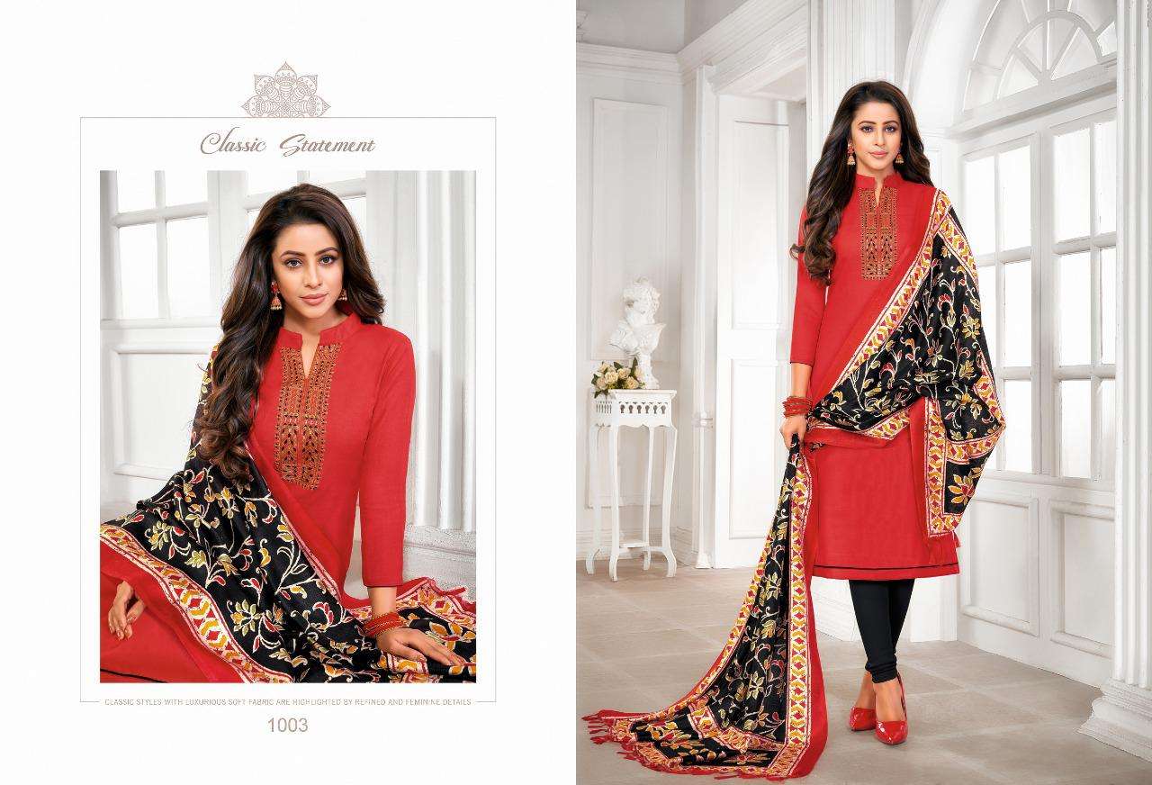 EPISODE BY SHAGUN LIFESTYLE 1001 TO 1012 SERIES BEAUTIFUL SUITS COLORFUL STYLISH FANCY CASUAL WEAR & ETHNIC WEAR SLUBBY COTTON DRESSES AT WHOLESALE PRICE