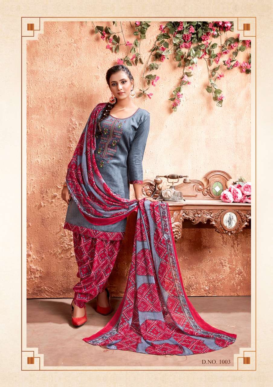 MEHAR BY KESARIYA 1001 TO 1008 SERIES BEAUTIFUL SUITS COLORFUL STYLISH FANCY CASUAL WEAR & ETHNIC WEAR PURE JAM COTTON DIGITAL PRINT WITH EMBROIDERY WORK DRESSES AT WHOLESALE PRICE