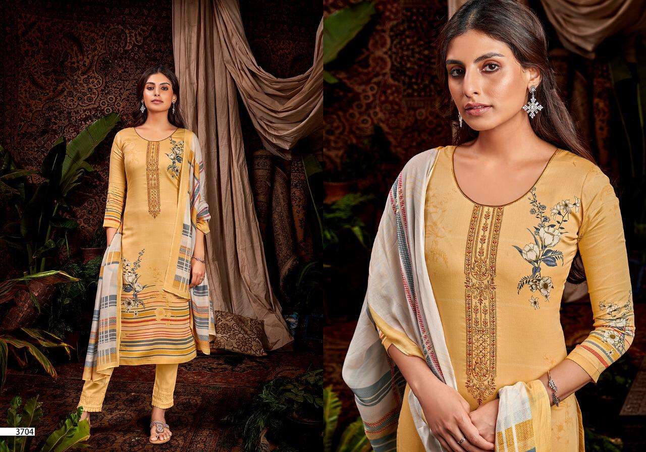 ALENA BY SANNA FASHION 3701 TO 3710 SERIES BEAUTIFUL SUITS COLORFUL STYLISH FANCY CASUAL WEAR & ETHNIC WEAR PURE JAM SILK DIGITAL PRINT WITH FANCY WORK DRESSES AT WHOLESALE PRICE