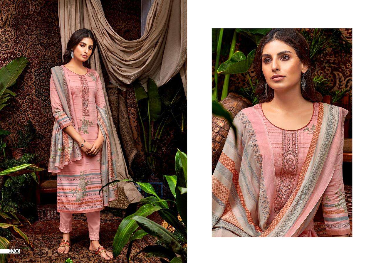 ALENA BY SANNA FASHION 3701 TO 3710 SERIES BEAUTIFUL SUITS COLORFUL STYLISH FANCY CASUAL WEAR & ETHNIC WEAR PURE JAM SILK DIGITAL PRINT WITH FANCY WORK DRESSES AT WHOLESALE PRICE