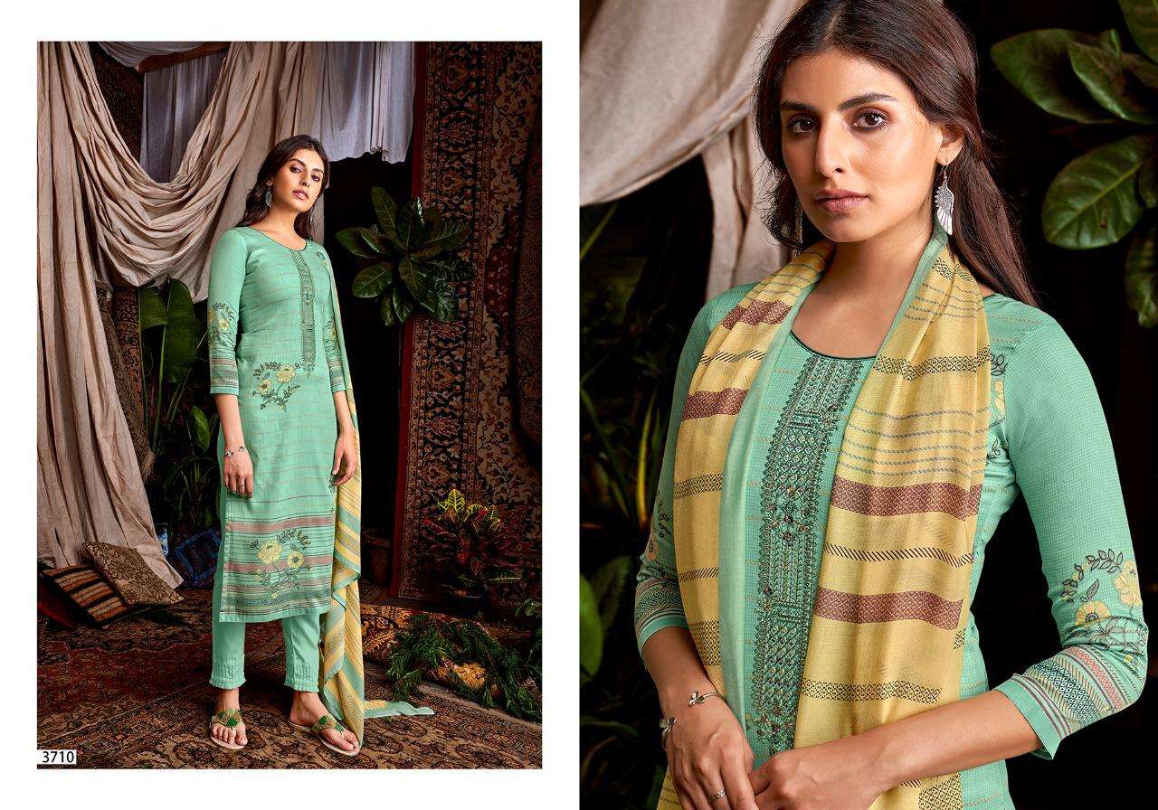 ALENA BY SANNA FASHION 3701 TO 3710 SERIES BEAUTIFUL SUITS COLORFUL STYLISH FANCY CASUAL WEAR & ETHNIC WEAR PURE JAM SILK DIGITAL PRINT WITH FANCY WORK DRESSES AT WHOLESALE PRICE