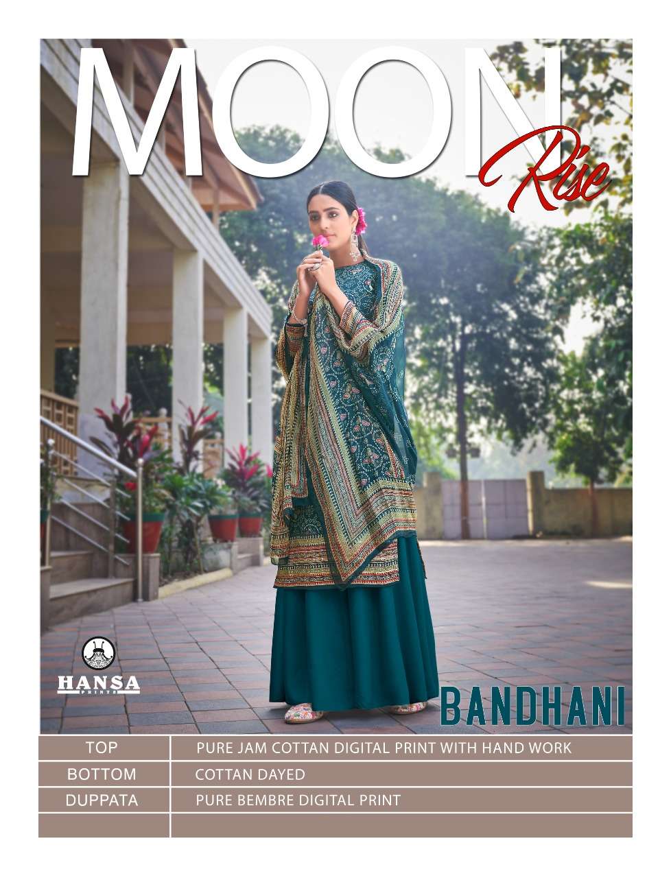 BANDHANI BY HANSA PRINTS 1301 TO 1306 SERIES BEAUTIFUL SUITS COLORFUL STYLISH FANCY CASUAL WEAR & ETHNIC WEAR PURE JAM COTTON DIGITAL PRINT WITH WORK DRESSES AT WHOLESALE PRICE
