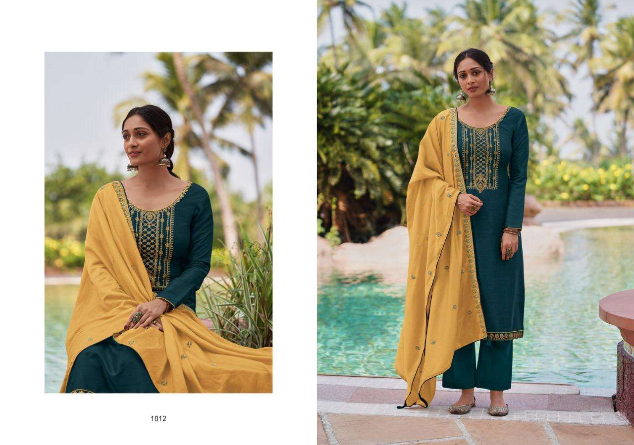 EKAAYA BY KASMEERA 1008 TO 1015 SERIES BEAUTIFUL SUITS COLORFUL STYLISH FANCY CASUAL WEAR & ETHNIC WEAR PURE SILK EMBROIDERED DRESSES AT WHOLESALE PRICE