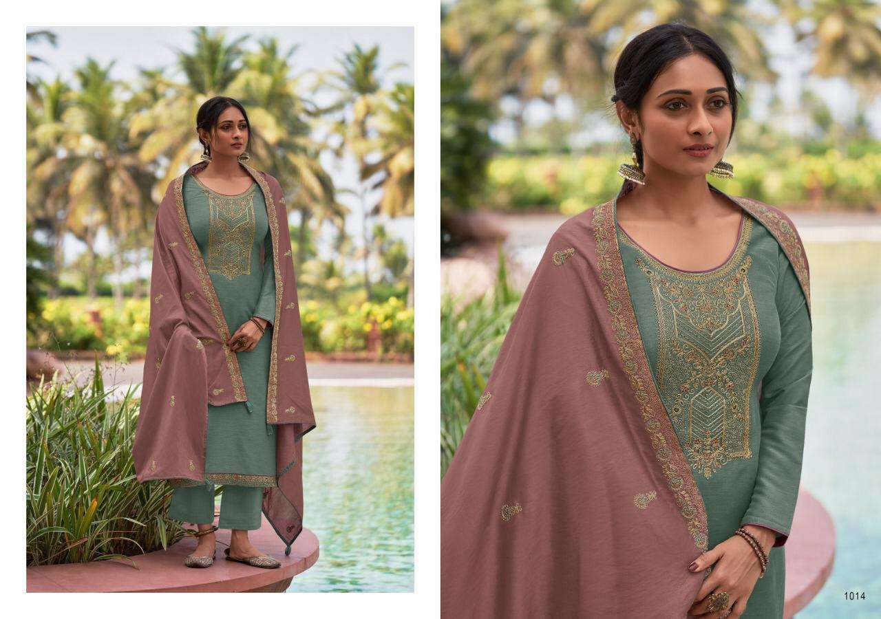 EKAAYA BY KASMEERA 1008 TO 1015 SERIES BEAUTIFUL SUITS COLORFUL STYLISH FANCY CASUAL WEAR & ETHNIC WEAR PURE SILK EMBROIDERED DRESSES AT WHOLESALE PRICE