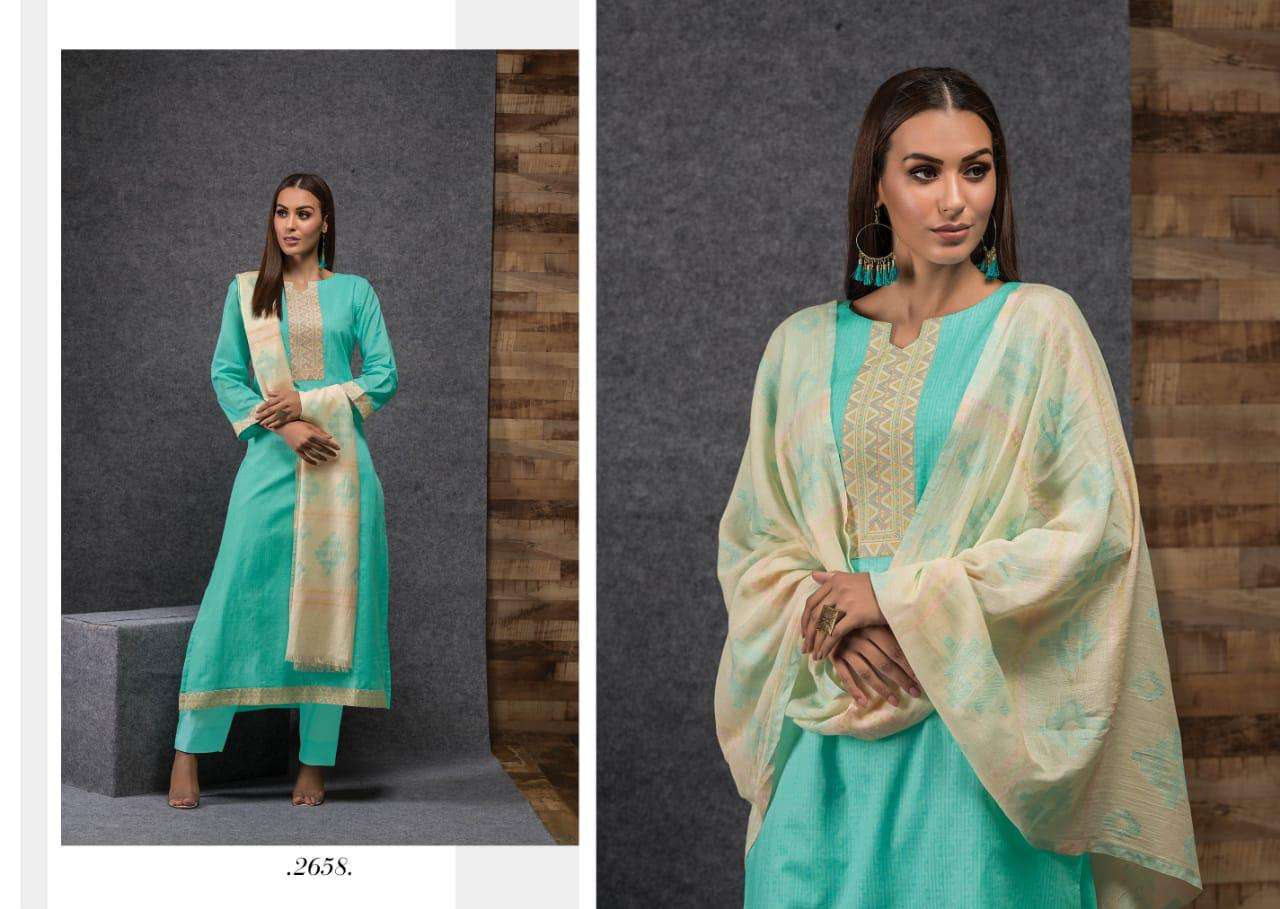 SUREKHA BY RIVAA 2658 TO 2664 SERIES BEAUTIFUL SUITS COLORFUL STYLISH FANCY CASUAL WEAR & ETHNIC WEAR PURE COTTON PRINT WITH EMBROIDERY WORK DRESSES AT WHOLESALE PRICE