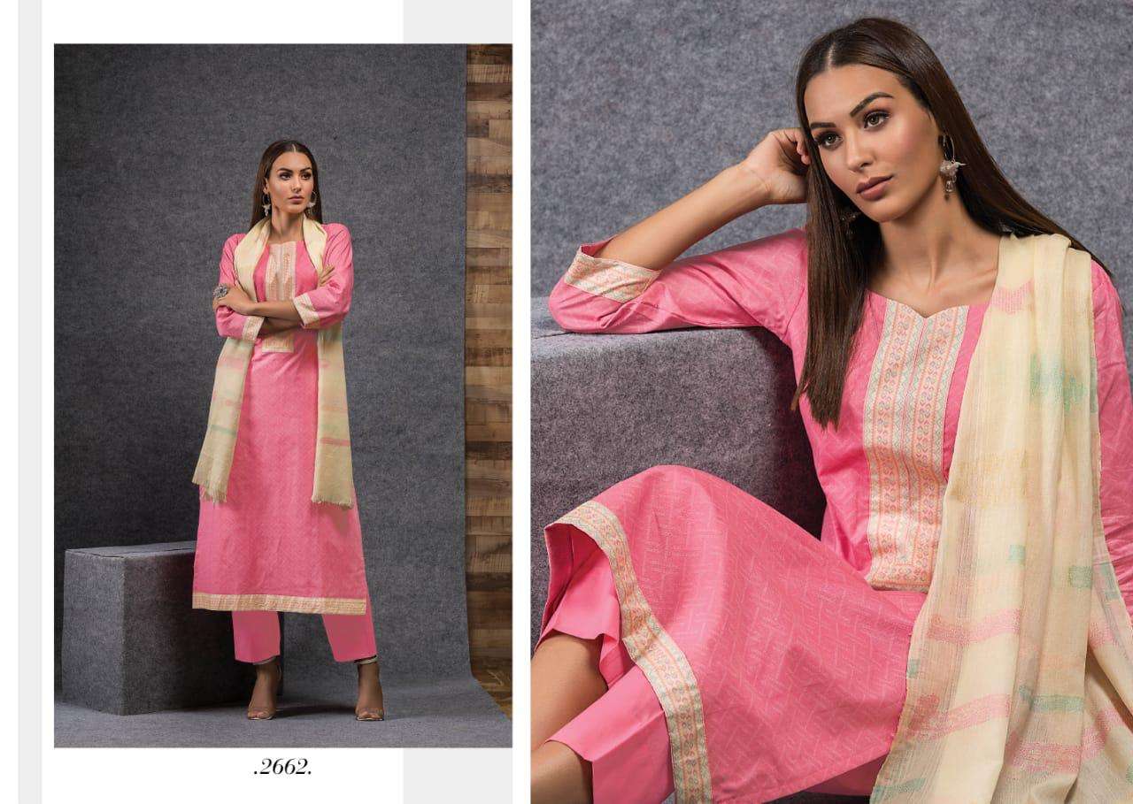 SUREKHA BY RIVAA 2658 TO 2664 SERIES BEAUTIFUL SUITS COLORFUL STYLISH FANCY CASUAL WEAR & ETHNIC WEAR PURE COTTON PRINT WITH EMBROIDERY WORK DRESSES AT WHOLESALE PRICE