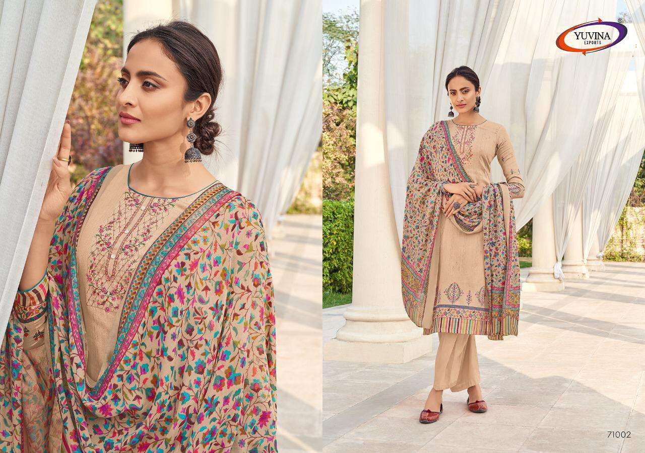 RIHANA BY YUVINA EXPORTS 71001 TO 71008 SERIES BEAUTIFUL SUITS COLORFUL STYLISH FANCY CASUAL WEAR & ETHNIC WEAR PURE JAM DRESSES AT WHOLESALE PRICE