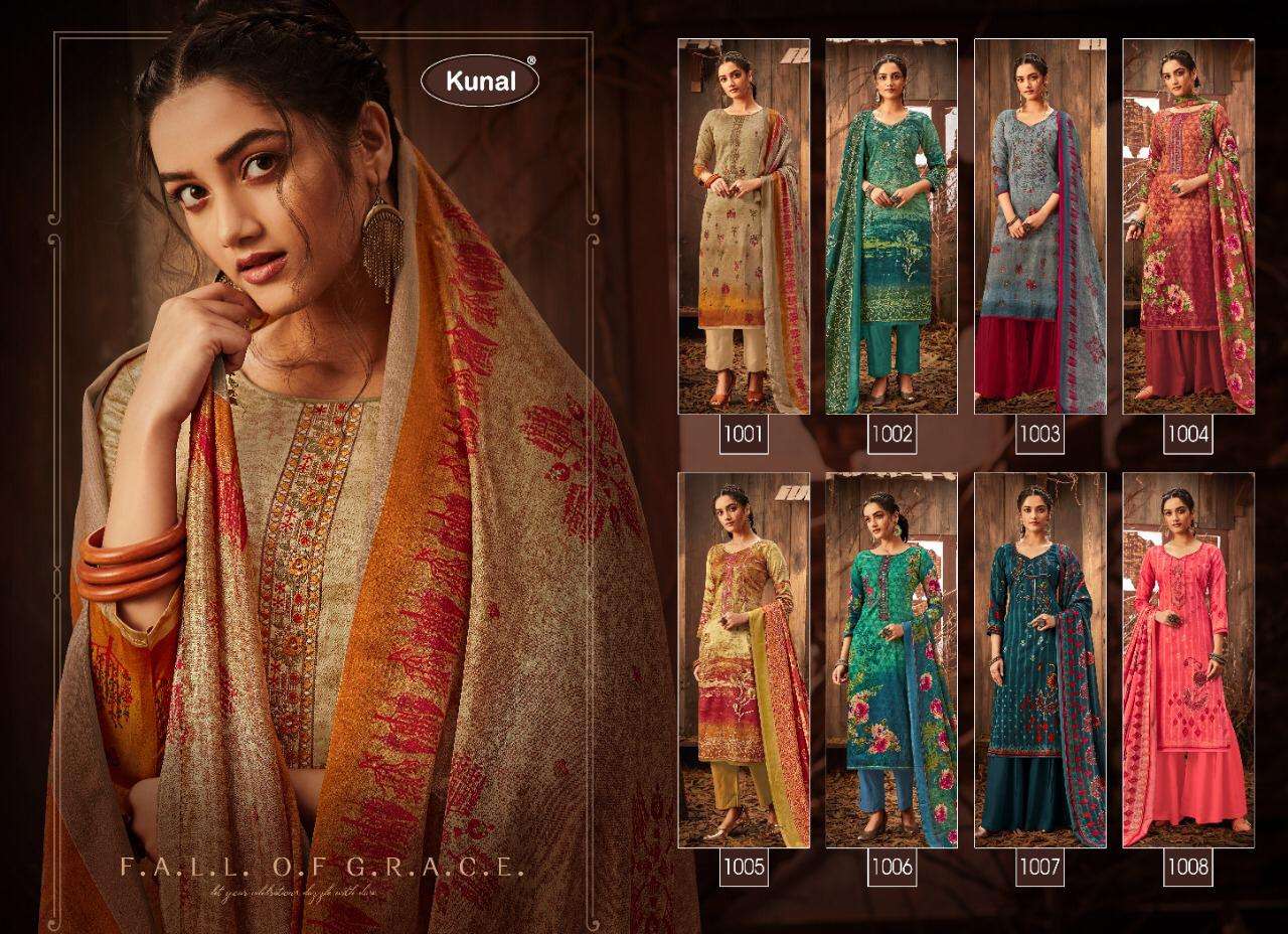 PARIS BY KUNAL 1001 TO 1008 SERIES BEAUTIFUL SUITS COLORFUL STYLISH FANCY CASUAL WEAR & ETHNIC WEAR PURE JAM COTTON EMBROIDERED DRESSES AT WHOLESALE PRICE