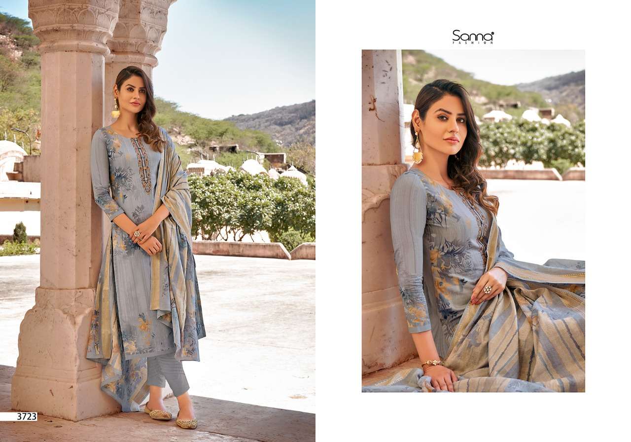 ARIANA BY SANNA FASHION 3721 TO 3730 SERIES BEAUTIFUL SUITS COLORFUL STYLISH FANCY CASUAL WEAR & ETHNIC WEAR PURE COTTON LAWN DIGITAL PRINT WITH FANCY WORK DRESSES AT WHOLESALE PRICE