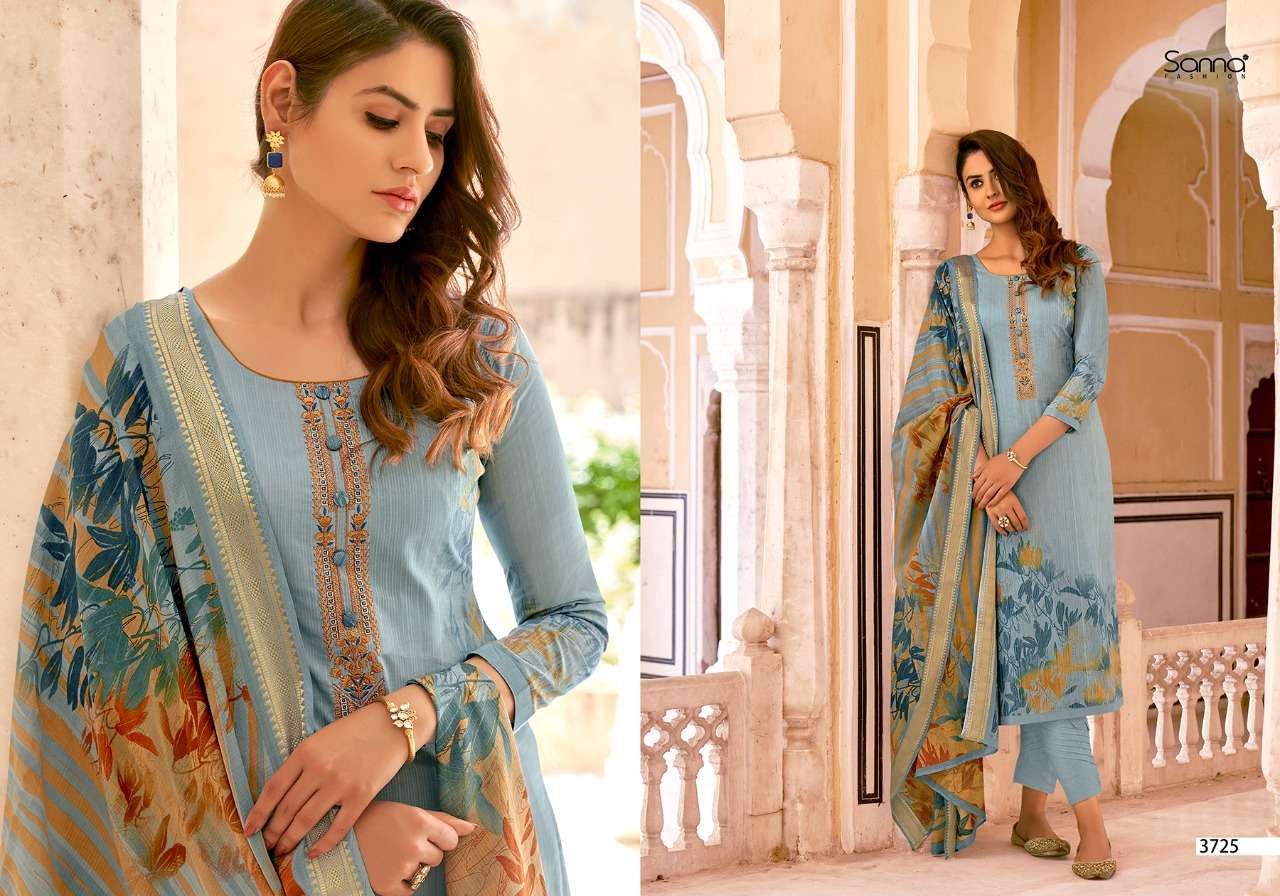 ARIANA BY SANNA FASHION 3721 TO 3730 SERIES BEAUTIFUL SUITS COLORFUL STYLISH FANCY CASUAL WEAR & ETHNIC WEAR PURE COTTON LAWN DIGITAL PRINT WITH FANCY WORK DRESSES AT WHOLESALE PRICE