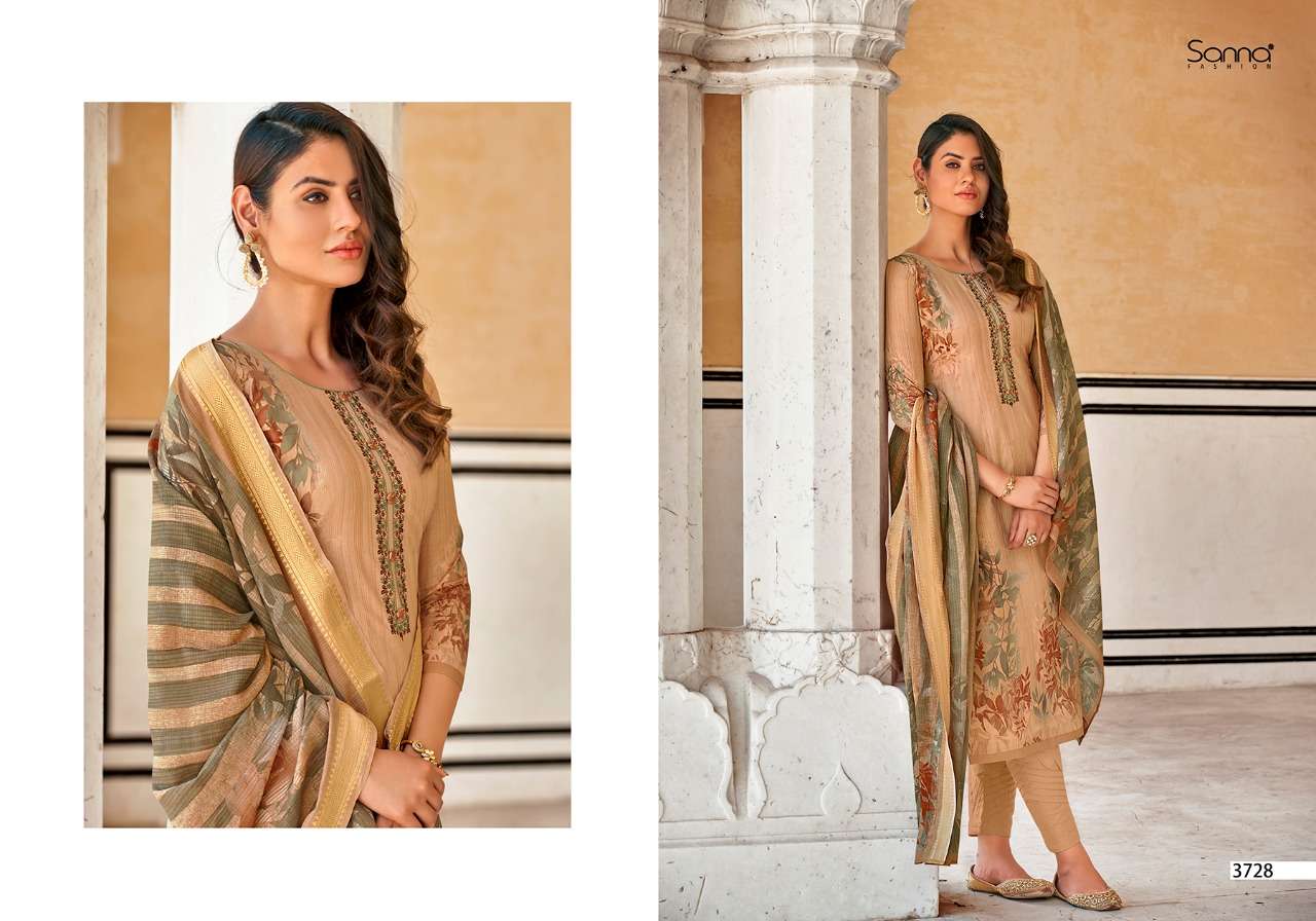 ARIANA BY SANNA FASHION 3721 TO 3730 SERIES BEAUTIFUL SUITS COLORFUL STYLISH FANCY CASUAL WEAR & ETHNIC WEAR PURE COTTON LAWN DIGITAL PRINT WITH FANCY WORK DRESSES AT WHOLESALE PRICE
