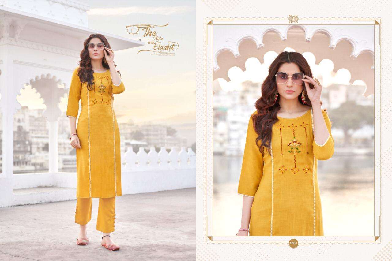 NAMYA VOL-1 BY KAJRI STYLE 1001 TO 1008 SERIES DESIGNER STYLISH FANCY COLORFUL BEAUTIFUL PARTY WEAR & ETHNIC WEAR COLLECTION HEAVY RUBY SLUB WITH WORK KURTIS WITH BOTTOM AT WHOLESALE PRICE