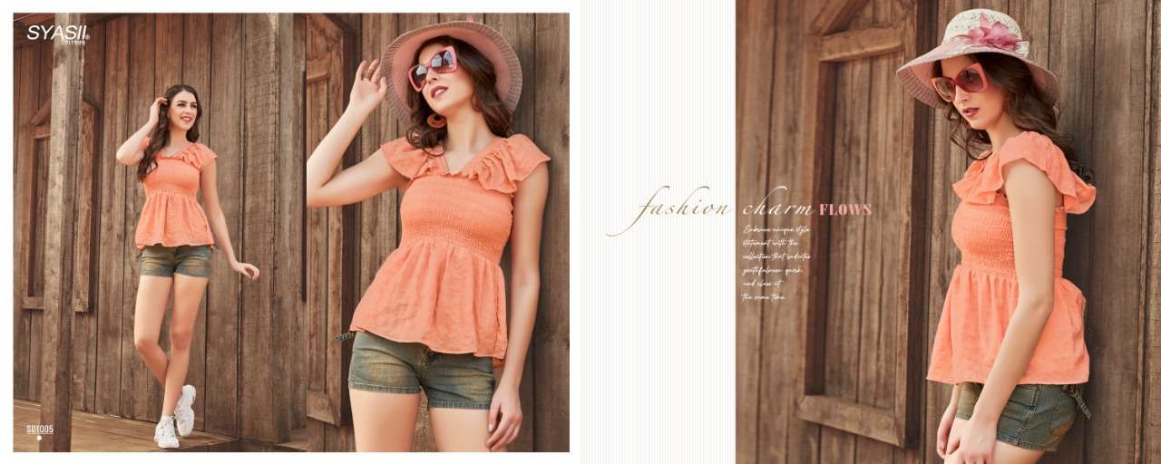 SUMMER BEAUTY BY SYASII 001 TO 018 SERIES DESIGNER STYLISH FANCY COLORFUL BEAUTIFUL PARTY WEAR & ETHNIC WEAR COLLECTION VISCOSE LYCRA TOPS AT WHOLESALE PRICE