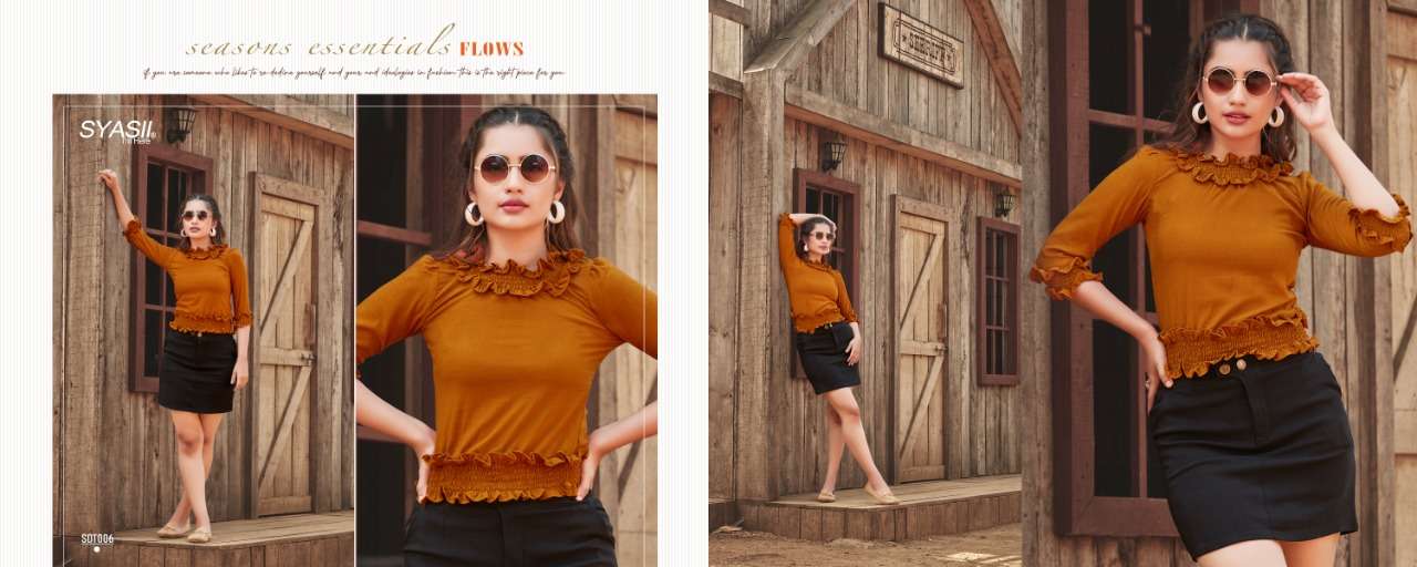 SUMMER BEAUTY BY SYASII 001 TO 018 SERIES DESIGNER STYLISH FANCY COLORFUL BEAUTIFUL PARTY WEAR & ETHNIC WEAR COLLECTION VISCOSE LYCRA TOPS AT WHOLESALE PRICE