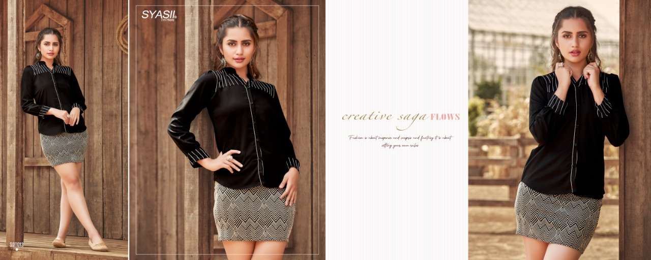 SUMMER BEAUTY BY SYASII 001 TO 018 SERIES DESIGNER STYLISH FANCY COLORFUL BEAUTIFUL PARTY WEAR & ETHNIC WEAR COLLECTION VISCOSE LYCRA TOPS AT WHOLESALE PRICE