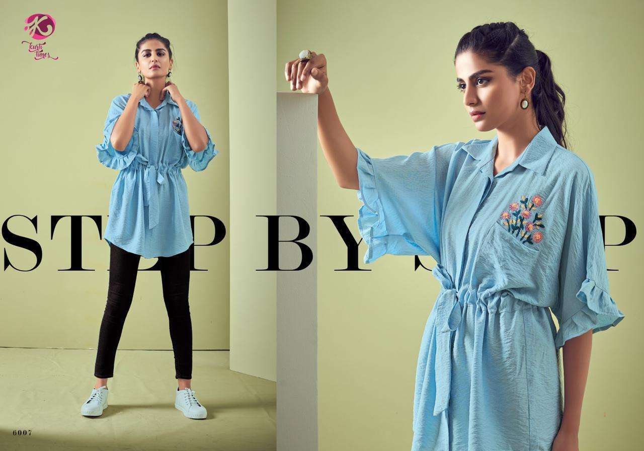 ORCHID VOL-2 BY KURTI TIMES 6006 TO 6010 SERIES BEAUTIFUL STYLISH FANCY COLORFUL CASUAL WEAR & ETHNIC WEAR & READY TO WEAR VISCOSE EMBROIDERED KURTIS AT WHOLESALE PRICE
