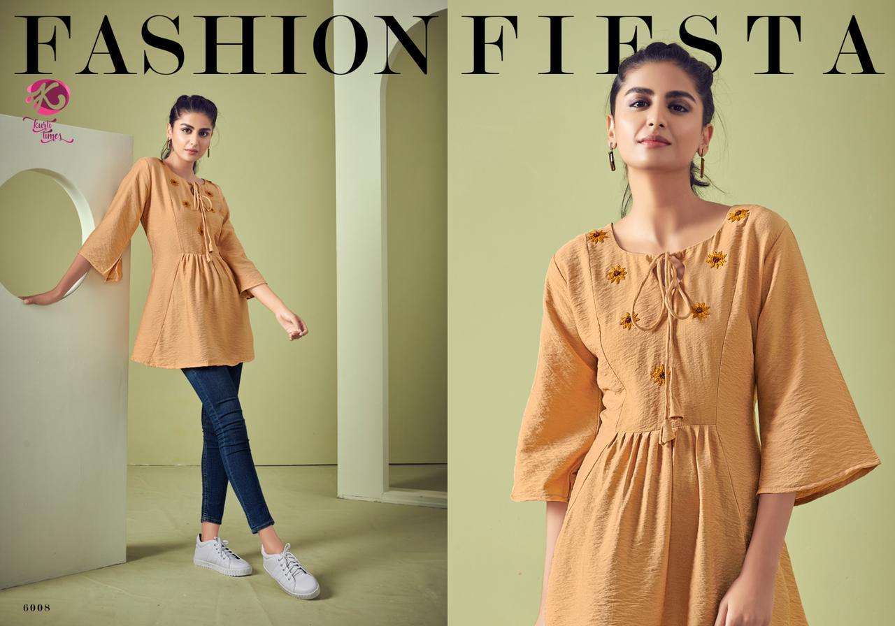 ORCHID VOL-2 BY KURTI TIMES 6006 TO 6010 SERIES BEAUTIFUL STYLISH FANCY COLORFUL CASUAL WEAR & ETHNIC WEAR & READY TO WEAR VISCOSE EMBROIDERED KURTIS AT WHOLESALE PRICE