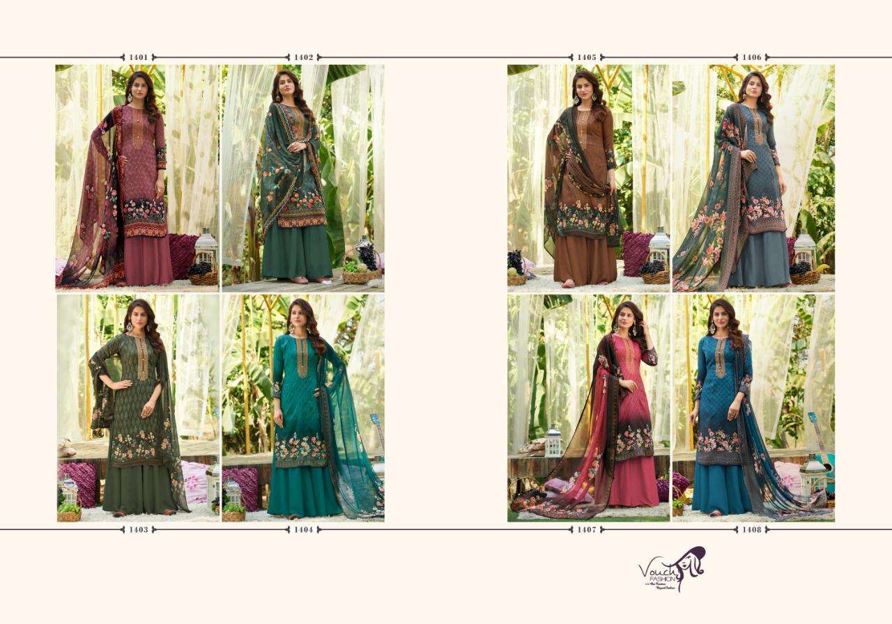 RIVAA BY VOUCHE 1401 TO 1408 SERIES BEAUTIFUL SUITS COLORFUL STYLISH FANCY CASUAL WEAR & ETHNIC WEAR PURE JAM COTTON DIGITAL PRINT WITH WORK DRESSES AT WHOLESALE PRICE
