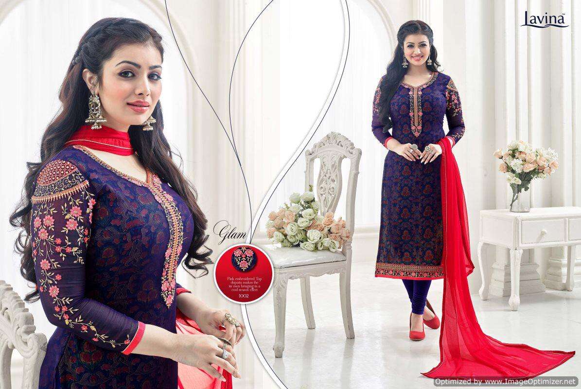 LAVINA HIT DESIGNS BY LAVINA BEAUTIFUL SUITS COLORFUL STYLISH FANCY CASUAL WEAR & ETHNIC WEAR GEORGETTE EMBROIDERED DRESSES AT WHOLESALE PRICE