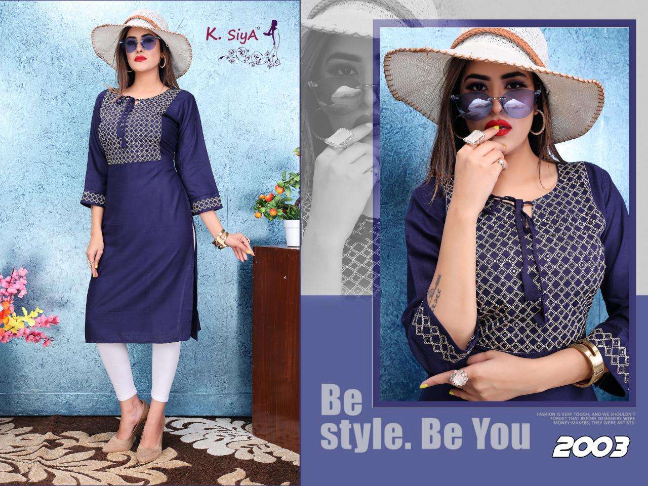 SAFFRON BY K.SIYA 2001 TO 2010 SERIES DESIGNER STYLISH FANCY COLORFUL BEAUTIFUL PARTY WEAR & ETHNIC WEAR COLLECTION RAYON PLAIN KURTIS AT WHOLESALE PRICE