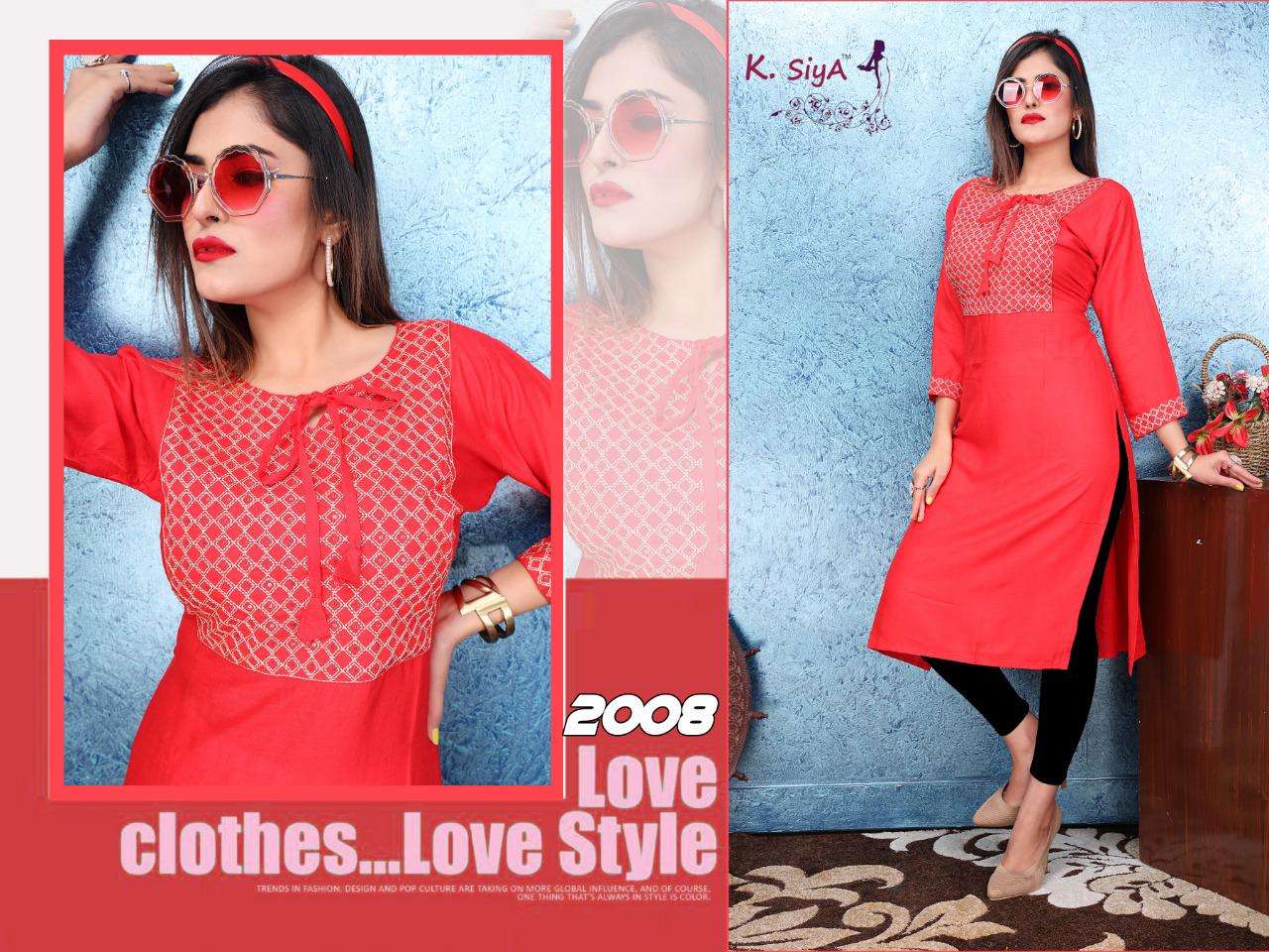 SAFFRON BY K.SIYA 2001 TO 2010 SERIES DESIGNER STYLISH FANCY COLORFUL BEAUTIFUL PARTY WEAR & ETHNIC WEAR COLLECTION RAYON PLAIN KURTIS AT WHOLESALE PRICE