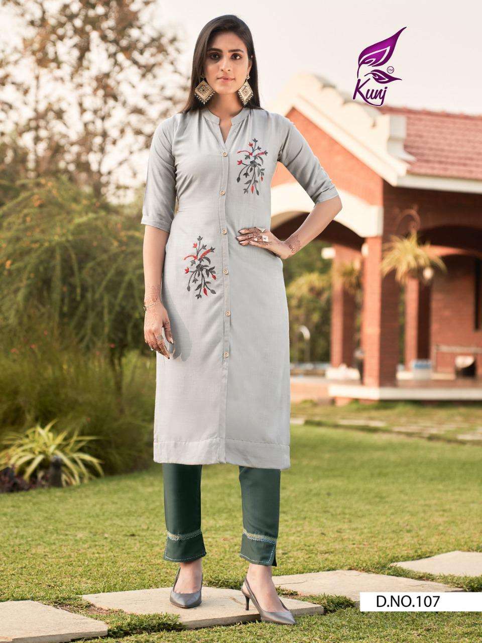 ICE CANDY VOL-1 BY KUNJ 101 TO 108 SERIES DESIGNER STYLISH FANCY COLORFUL BEAUTIFUL PARTY WEAR & ETHNIC WEAR COLLECTION RAYON SLUB KURTIS WITH BOTTOM AT WHOLESALE PRICE