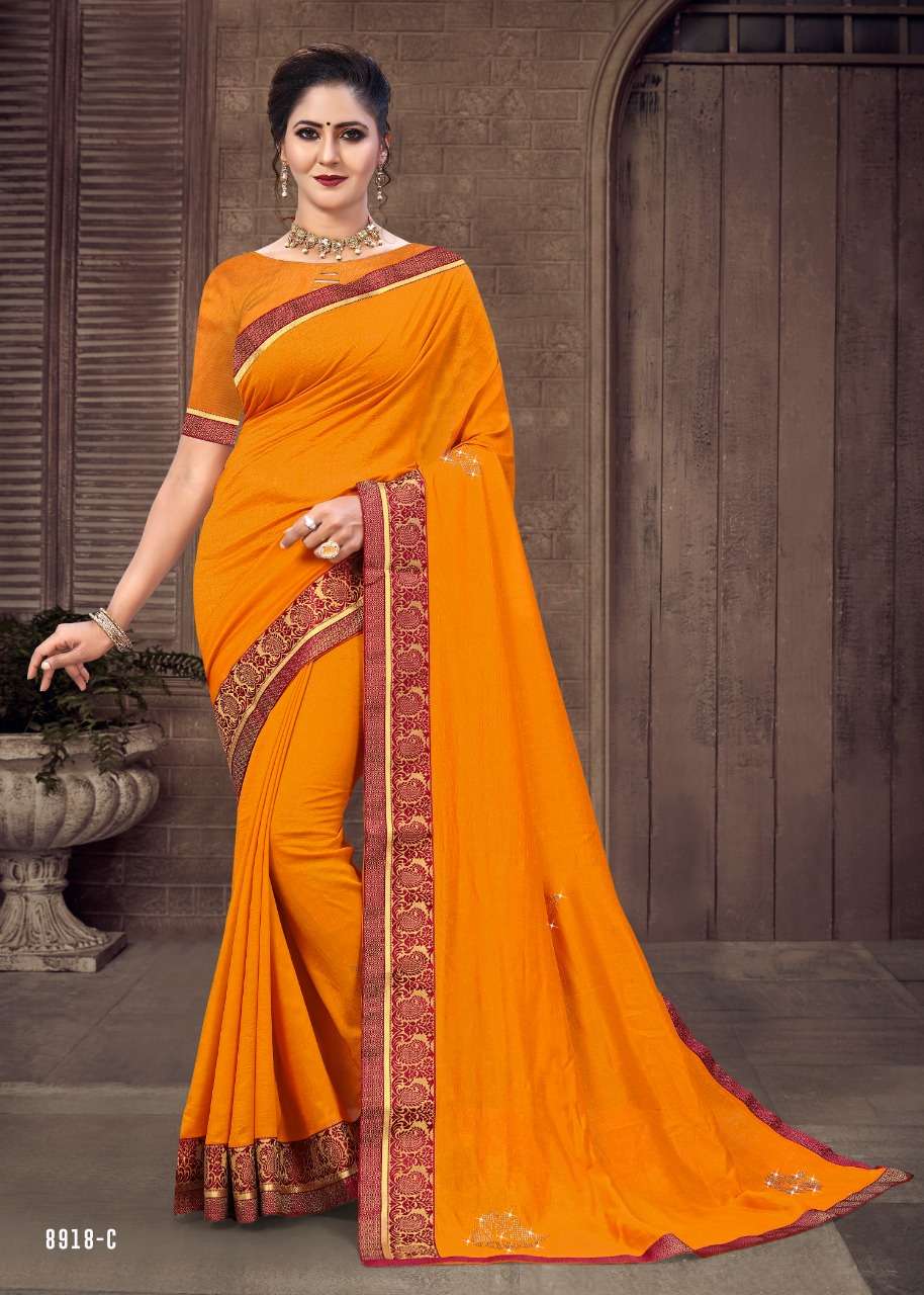 GULAB JAMUN VOL-3 BY INDIAN WOMEN 8918-A TO 8918-H SERIES INDIAN TRADITIONAL WEAR COLLECTION BEAUTIFUL STYLISH FANCY COLORFUL PARTY WEAR & OCCASIONAL WEAR VICHITRA SILK SAREES AT WHOLESALE PRICE