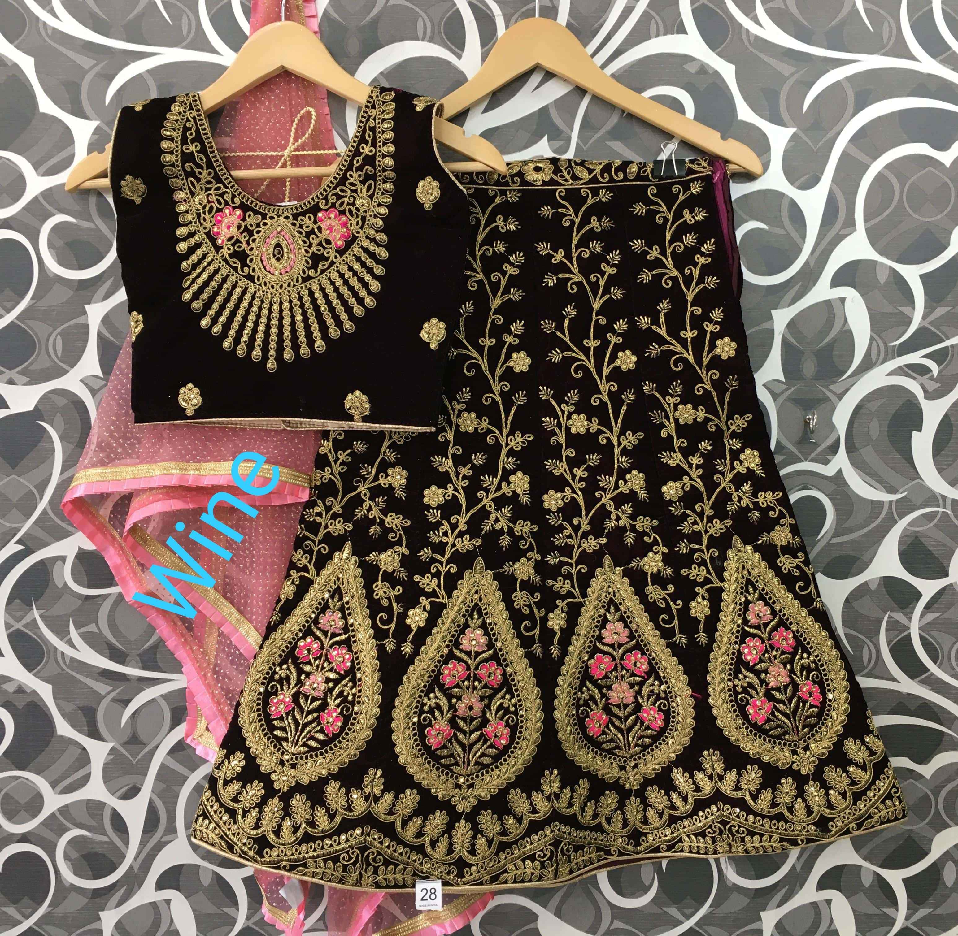 KIDS LEHENGA BY FASHID WHOLESALE 01 TO 06 SERIES BEAUTIFUL COLORFUL FANCY WEDDING COLLECTION OCCASIONAL WEAR & PARTY WEAR VELVET LEHENGAS AT WHOLESALE PRICE