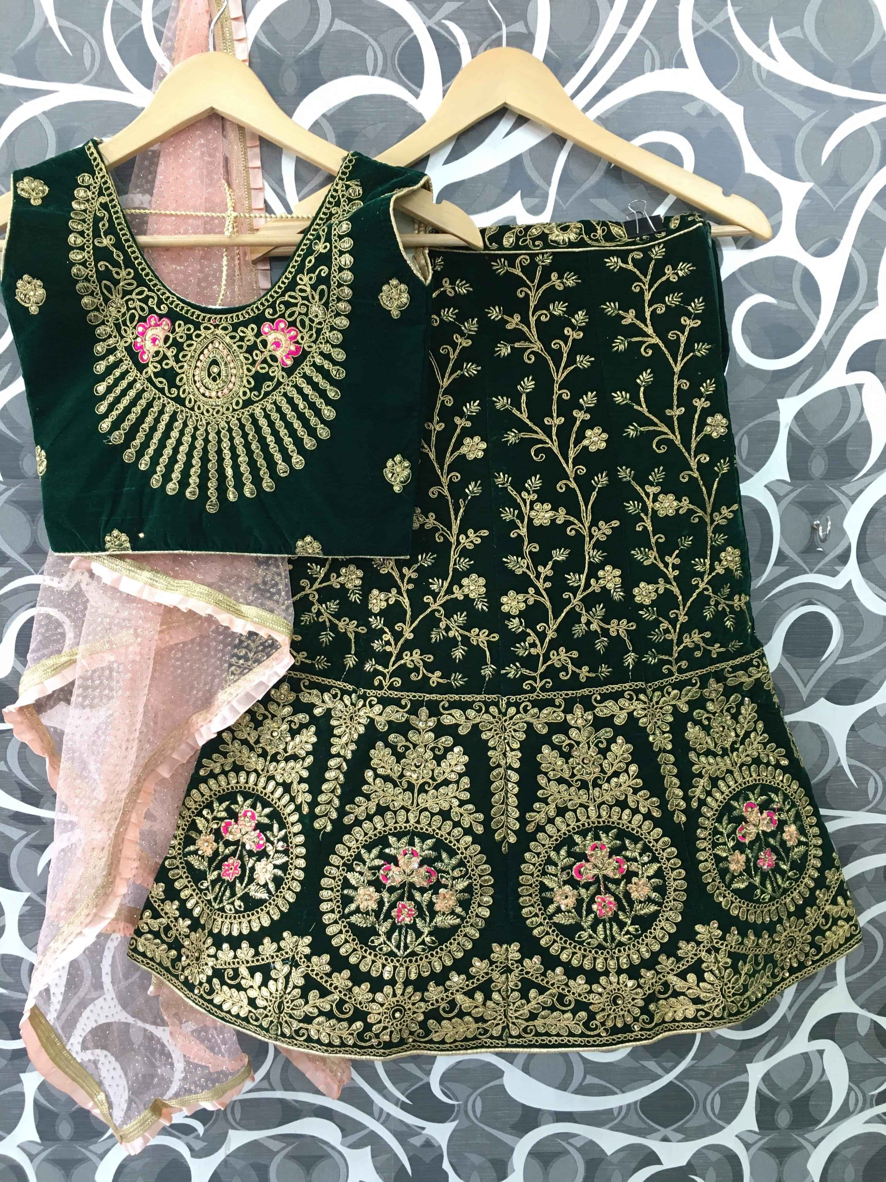KIDS LEHENGA BY FASHID WHOLESALE 01 TO 06 SERIES BEAUTIFUL COLORFUL FANCY WEDDING COLLECTION OCCASIONAL WEAR & PARTY WEAR VELVET LEHENGAS AT WHOLESALE PRICE