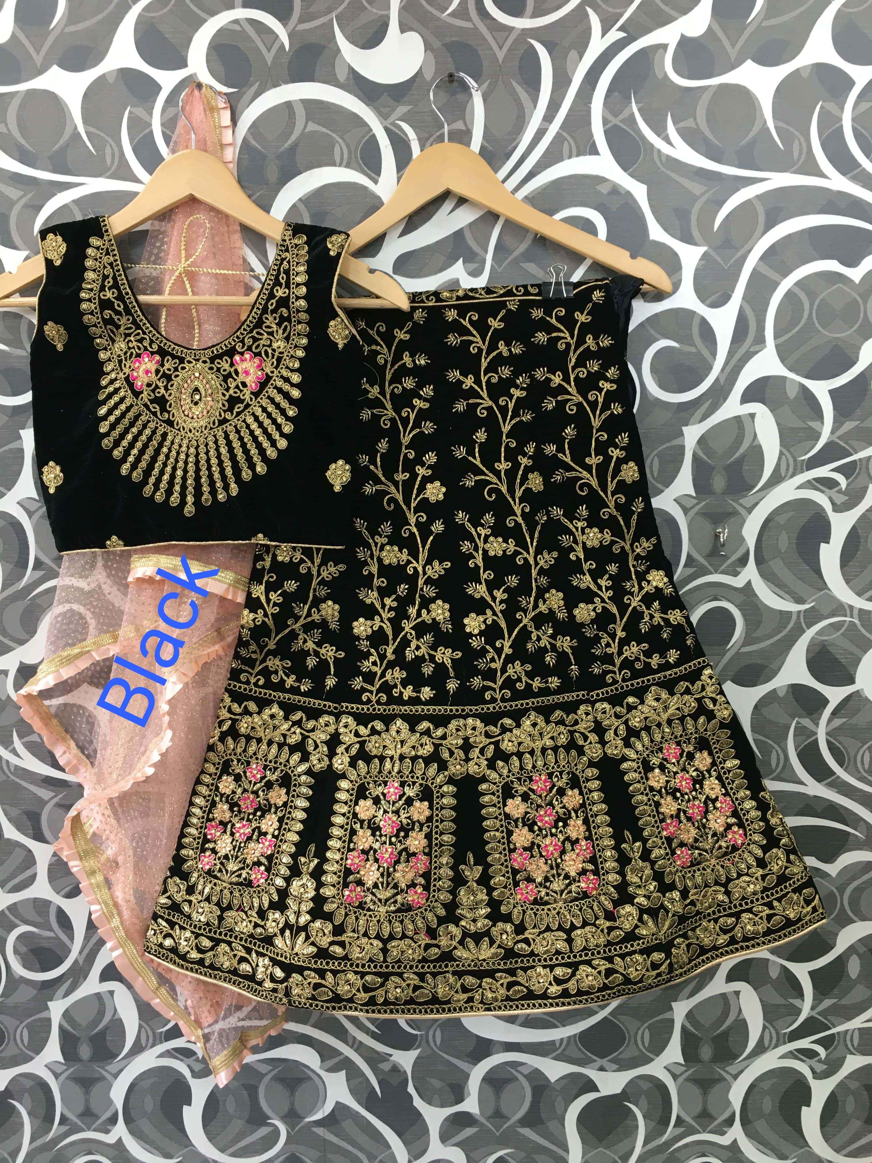 KIDS LEHENGA BY FASHID WHOLESALE 01 TO 06 SERIES BEAUTIFUL COLORFUL FANCY WEDDING COLLECTION OCCASIONAL WEAR & PARTY WEAR VELVET LEHENGAS AT WHOLESALE PRICE