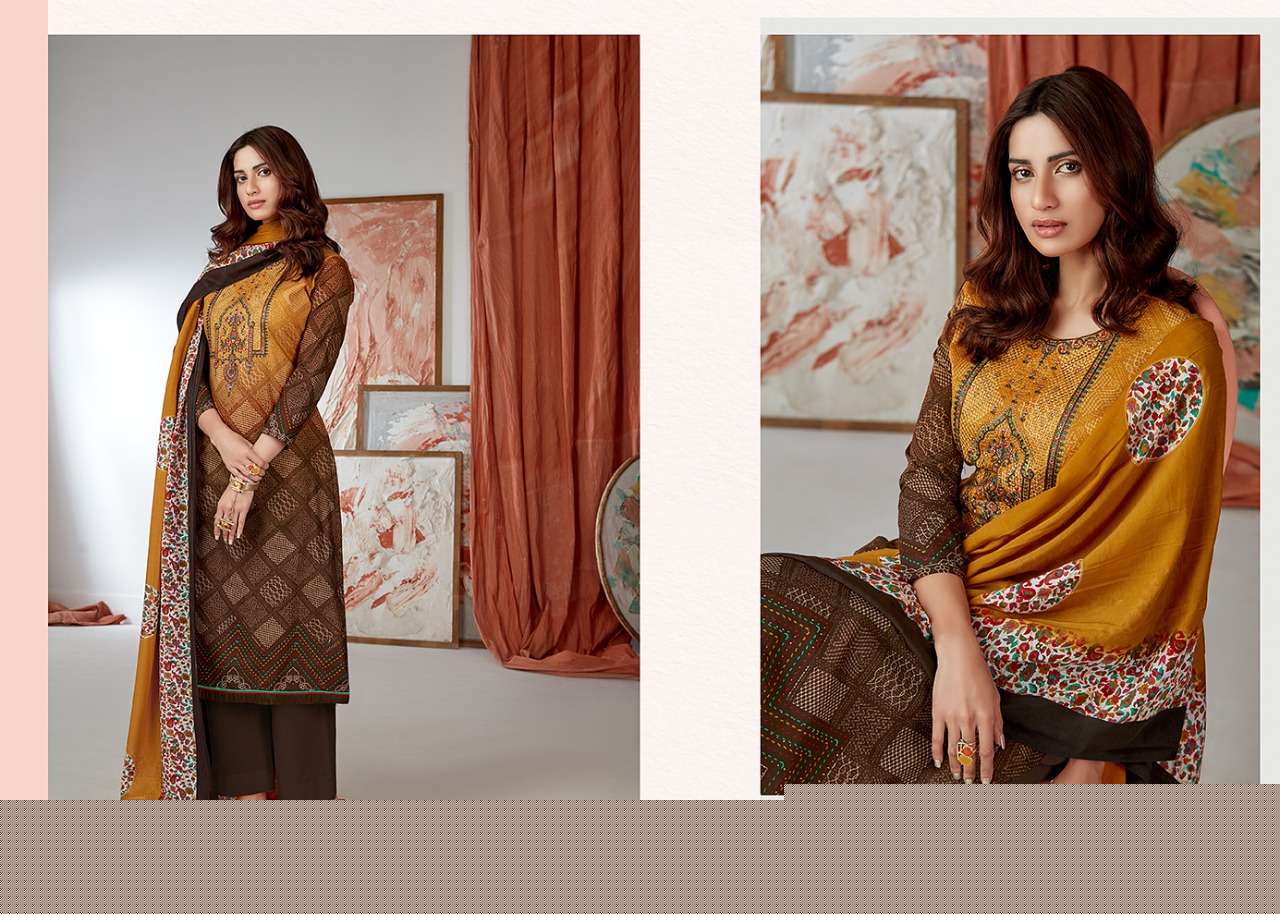 EMILY BY AZARA 1001 TO 1008 SERIES BEAUTIFUL SUITS COLORFUL STYLISH FANCY CASUAL WEAR & ETHNIC WEAR PURE CAMBRIC COTTON PRINT WITH EMBROIDERY WORK DRESSES AT WHOLESALE PRICE