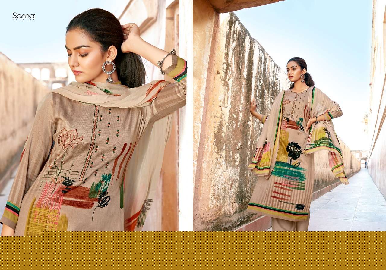 NAILA BY SANNA FASHION 3741 TO 3750 SERIES BEAUTIFUL SUITS COLORFUL STYLISH FANCY CASUAL WEAR & ETHNIC WEAR PURE JAM SILK PRINT WITH WORK DRESSES AT WHOLESALE PRICE