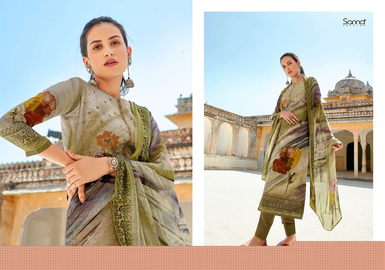 NAILA BY SANNA FASHION 3741 TO 3750 SERIES BEAUTIFUL SUITS COLORFUL STYLISH FANCY CASUAL WEAR & ETHNIC WEAR PURE JAM SILK PRINT WITH WORK DRESSES AT WHOLESALE PRICE