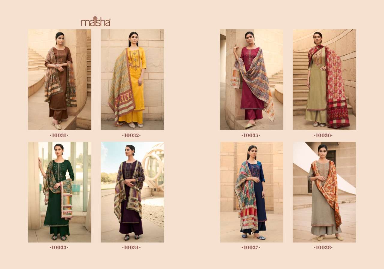 Ikaya By Maisha 10031 To 10038 Series Beautiful Suits Colorful Stylish Fancy Casual Wear & Ethnic Wear Pure Cotton Print With Embroidery Dresses At Wholesale Price