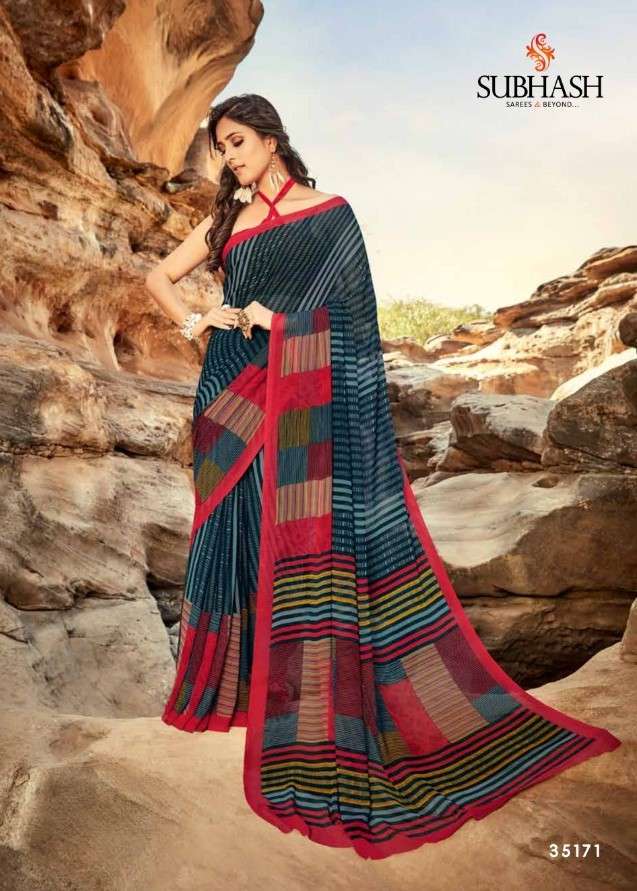 HOMEMAKER VOL-6 BY SUBHASH SAREES 35161 TO 35188 SERIES INDIAN TRADITIONAL WEAR COLLECTION BEAUTIFUL STYLISH FANCY COLORFUL PARTY WEAR & OCCASIONAL WEAR WEIGHTLESS GEORGETTE SAREES AT WHOLESALE PRICE