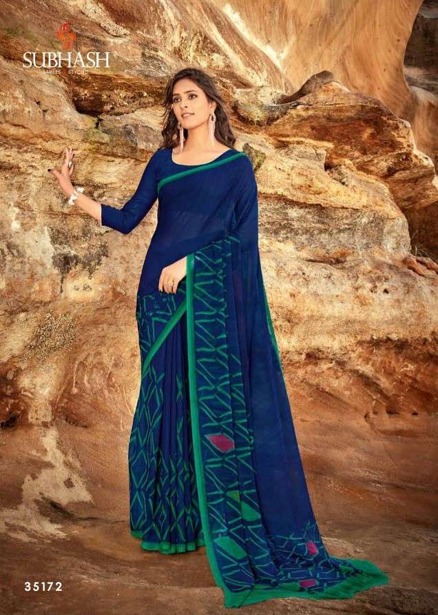 HOMEMAKER VOL-6 BY SUBHASH SAREES 35161 TO 35188 SERIES INDIAN TRADITIONAL WEAR COLLECTION BEAUTIFUL STYLISH FANCY COLORFUL PARTY WEAR & OCCASIONAL WEAR WEIGHTLESS GEORGETTE SAREES AT WHOLESALE PRICE