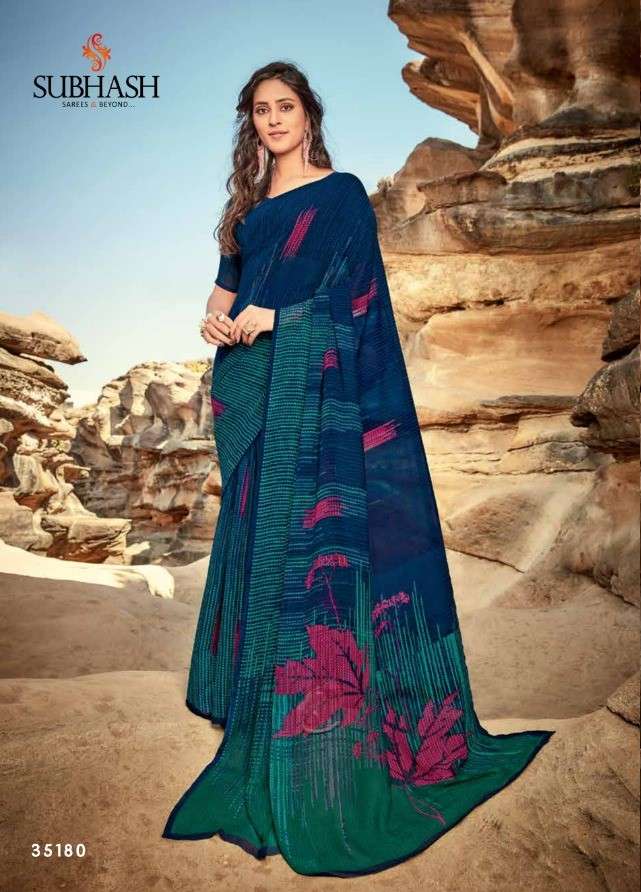 HOMEMAKER VOL-6 BY SUBHASH SAREES 35161 TO 35188 SERIES INDIAN TRADITIONAL WEAR COLLECTION BEAUTIFUL STYLISH FANCY COLORFUL PARTY WEAR & OCCASIONAL WEAR WEIGHTLESS GEORGETTE SAREES AT WHOLESALE PRICE